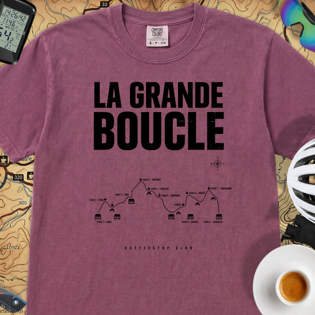 Grande Boucle TdF Cycling T-Shirt — Berry