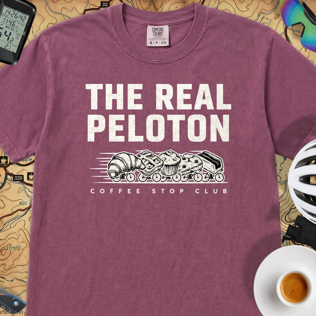 The Real Peloton Cycling T-Shirt — Berry