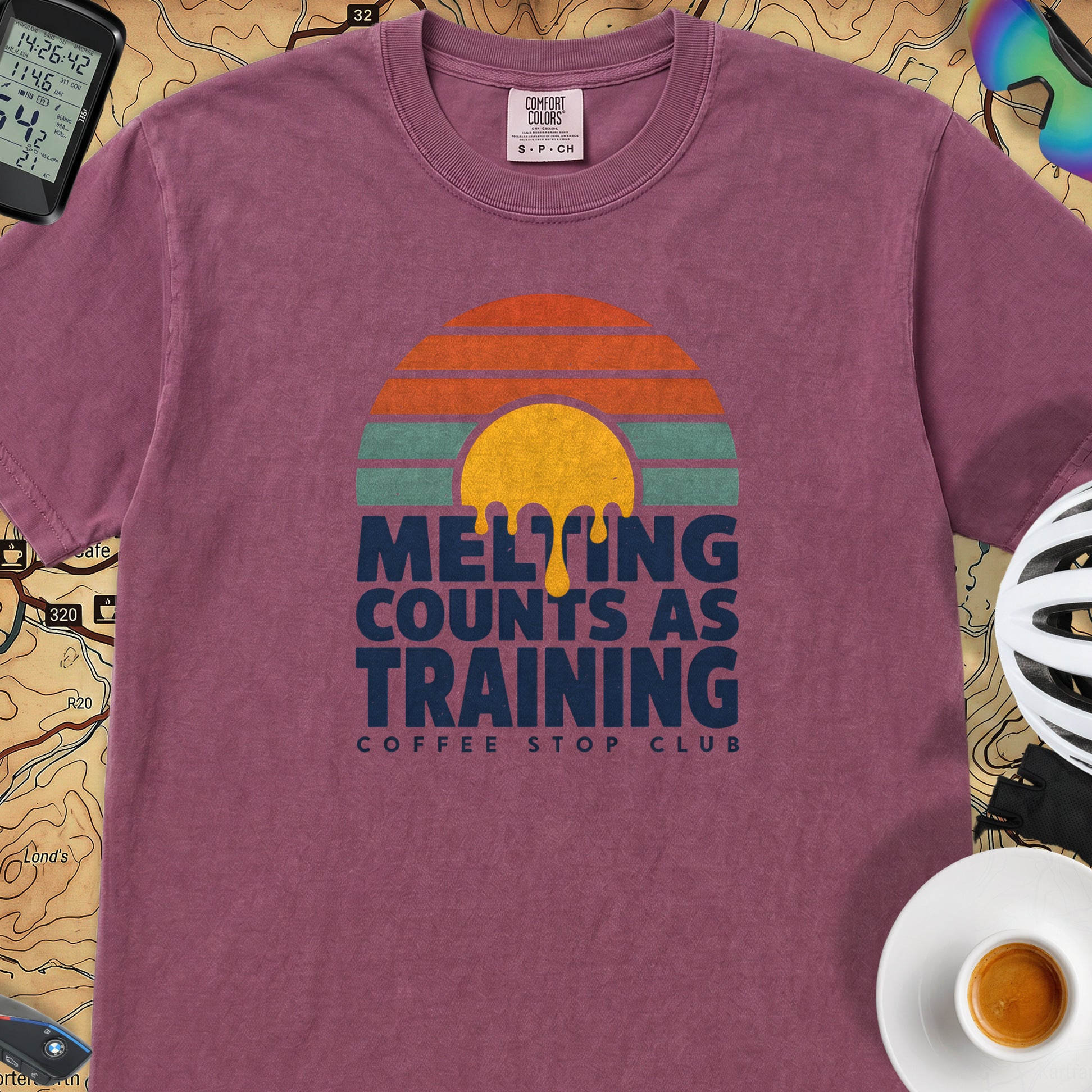 Melting Counts Cycling T-Shirt — Berry