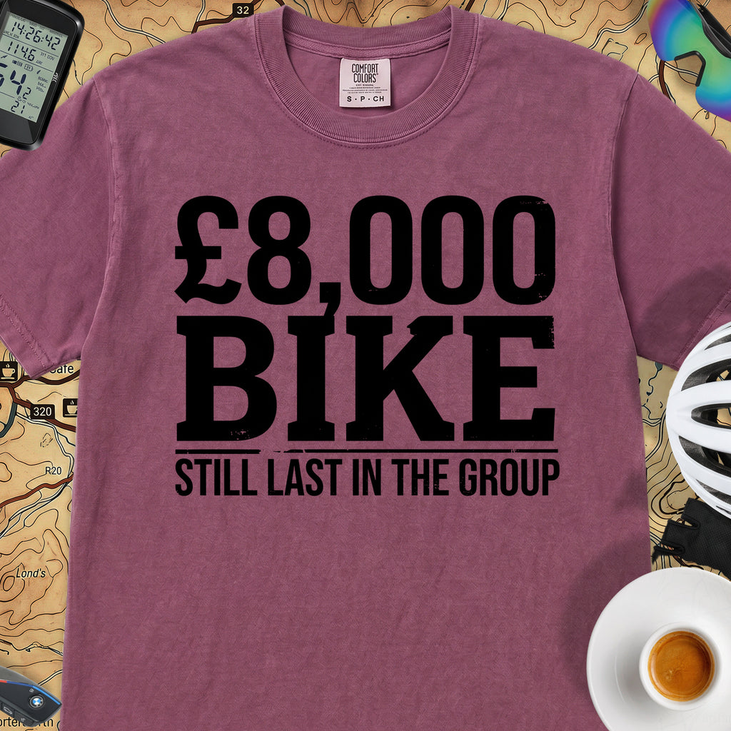 8K Bike Still Last T‑Shirt — Berry
