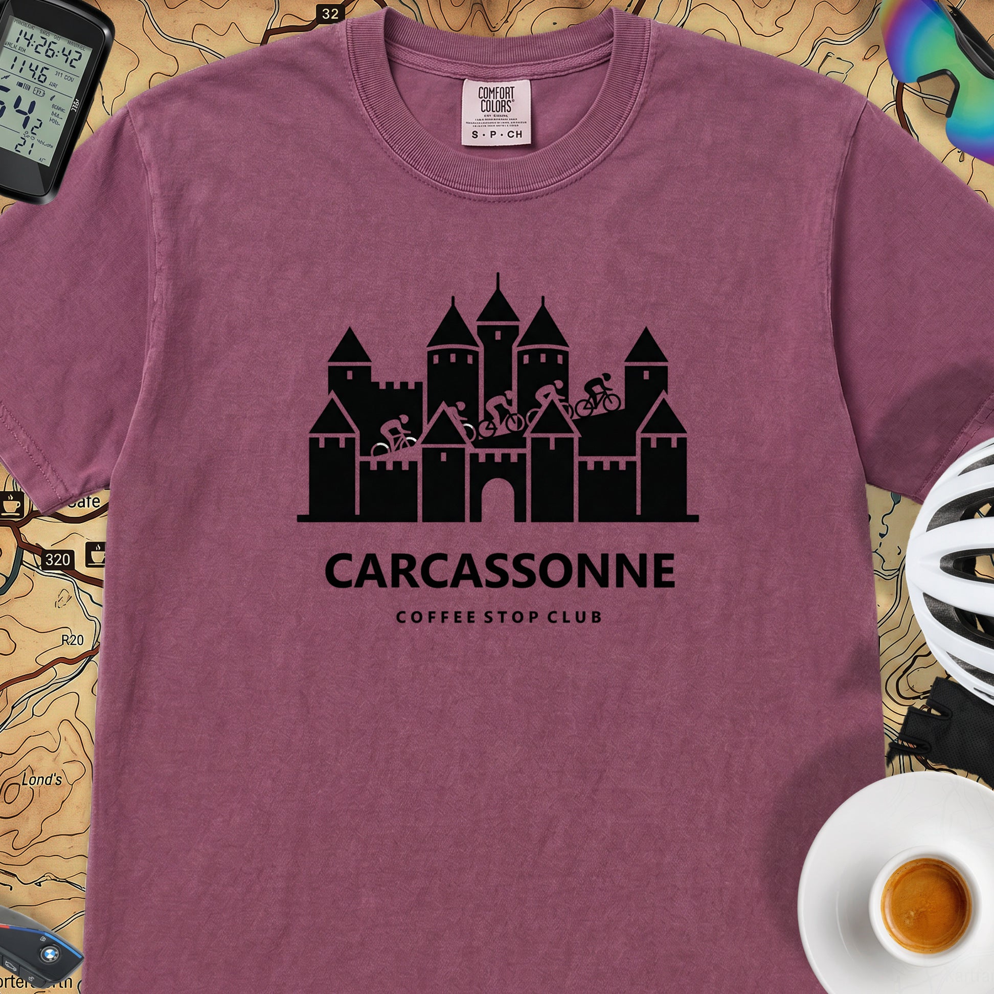Carcassonne Tour T-Shirt — Berry