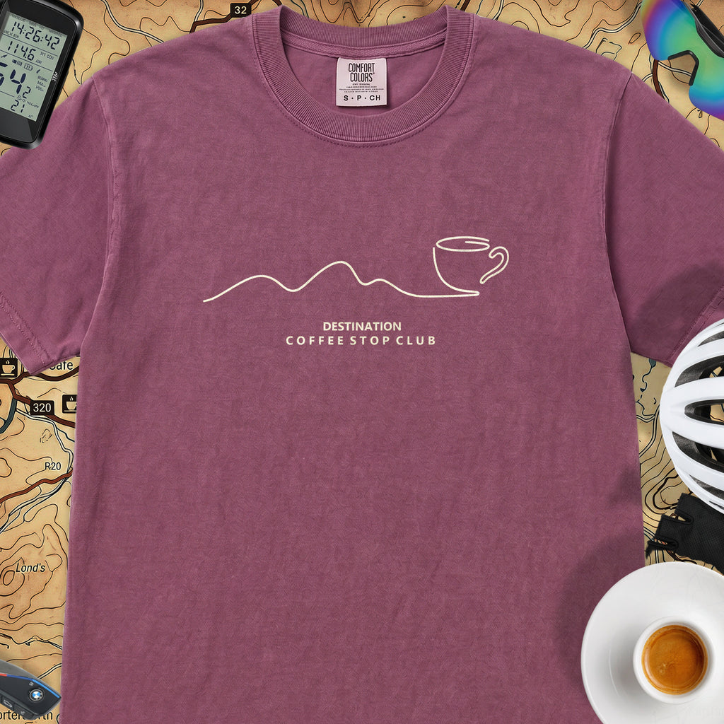 Destination Cycling T-Shirt — Berry