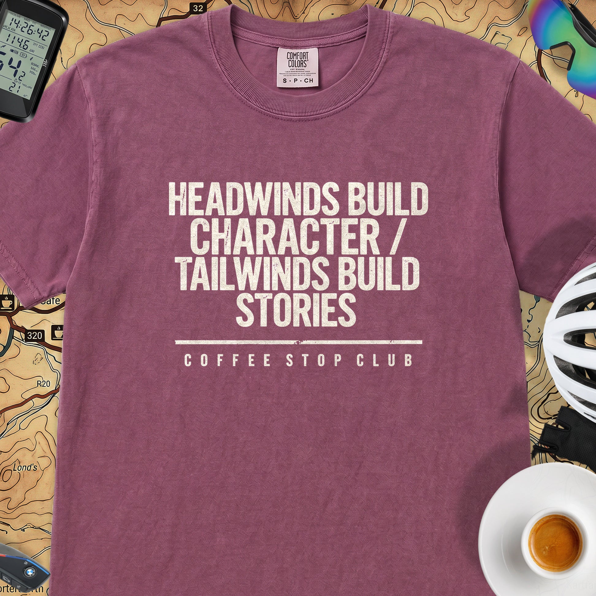 Headwinds Build Character T‑Shirt — Berry