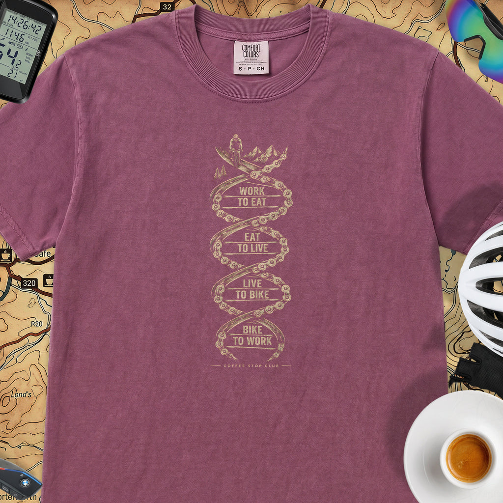 Live to Bike Cycling T‑Shirt — Berry