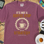 Coffee Stop Strategy Cycling T-Shirt — Berry