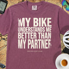 My Bike - My Partner - Just Sayin' T‑Shirt — Berry