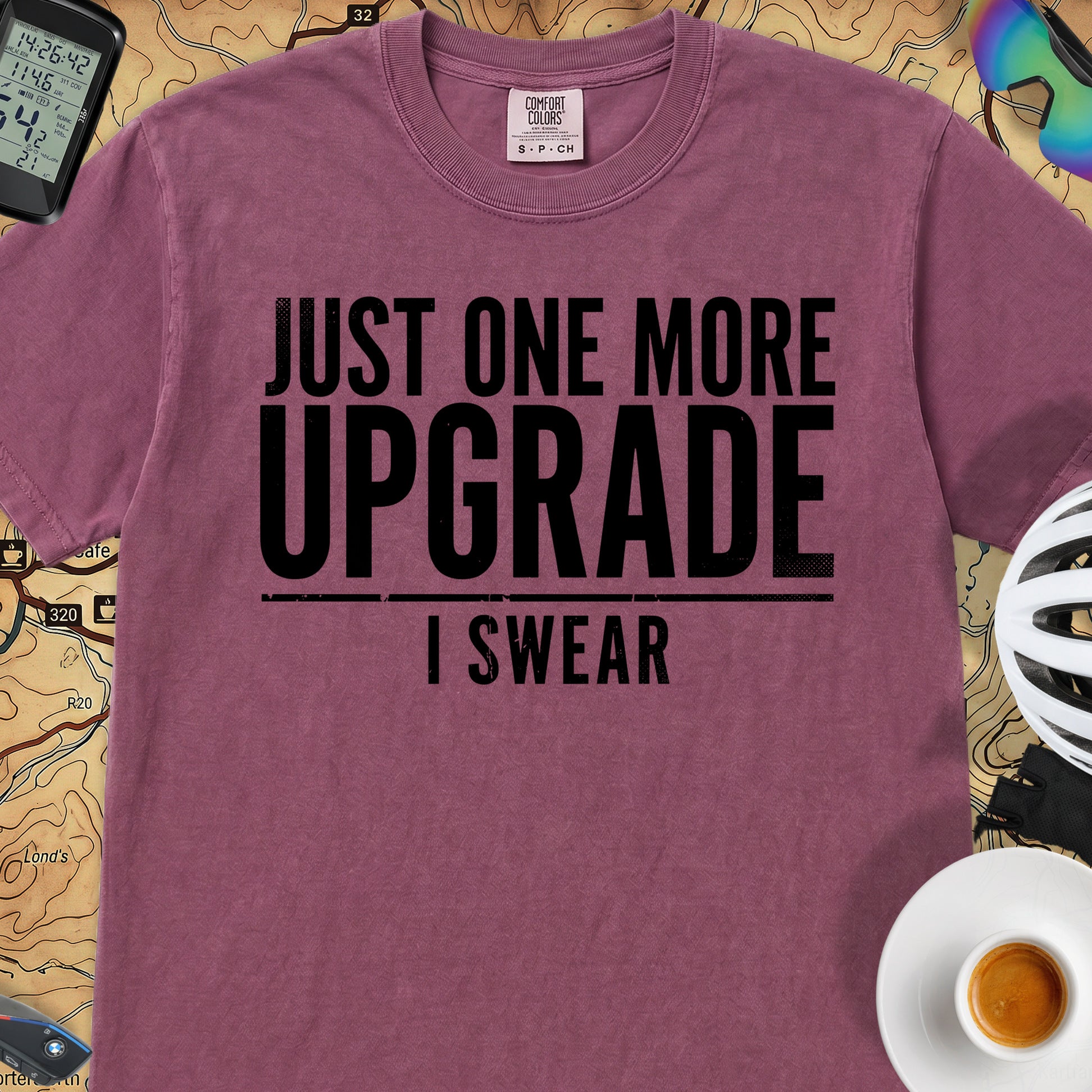 One More Upgrade Cycling T-Shirt — Berry