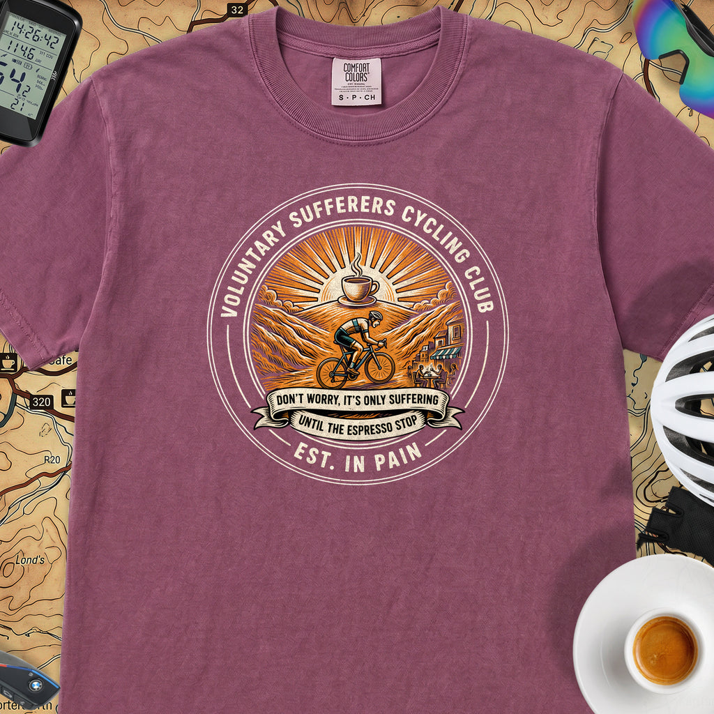 Est. In Pain Cycling T-Shirt — Berry