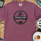 Awesome Coffee Stop Club T-Shirt — Berry