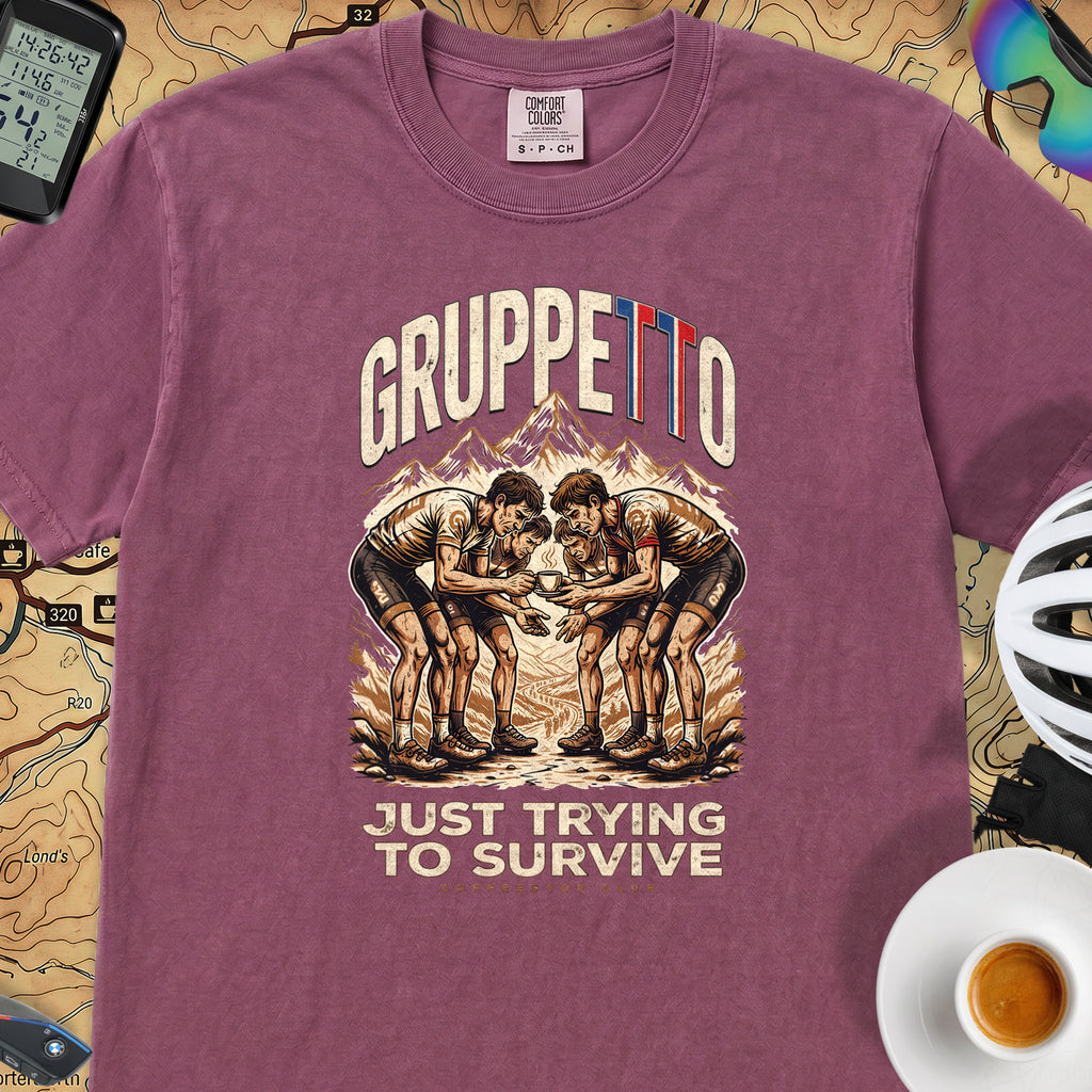 Gruppetto TdF Cycling T-Shirt — Berry