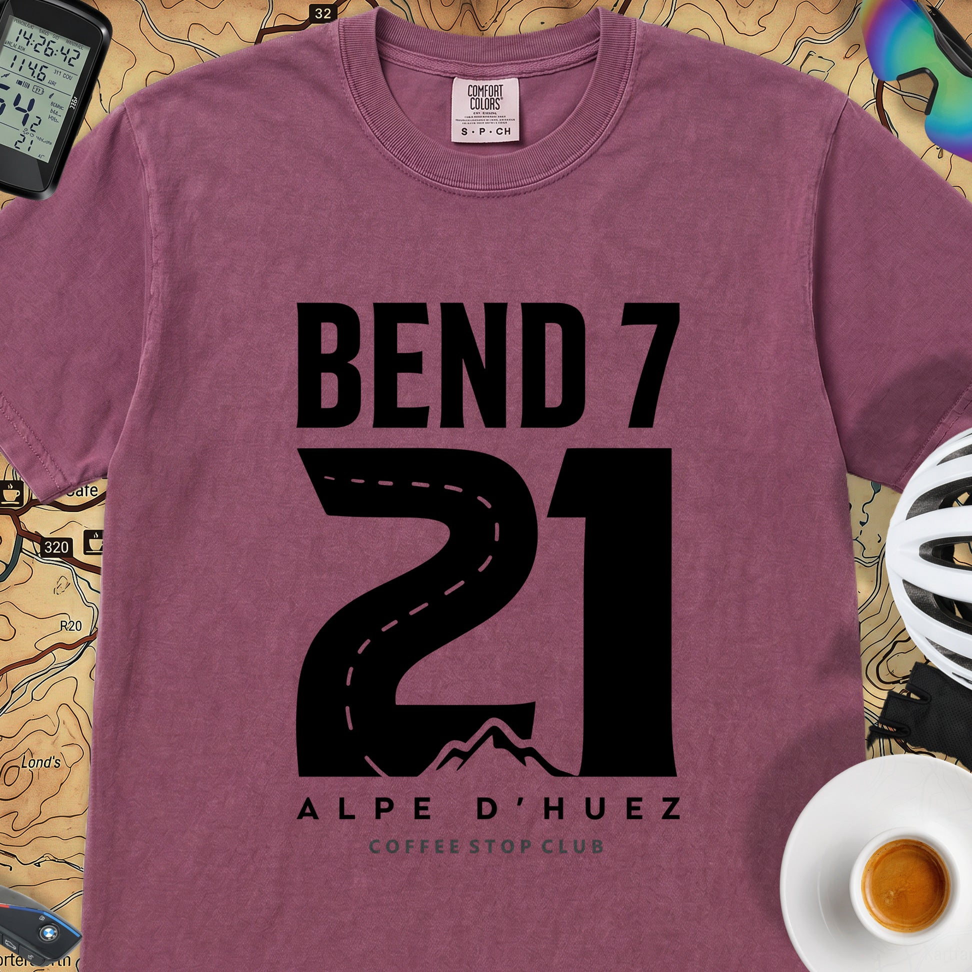 Bend 7 L'Alpe T-Shirt — Berry
