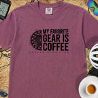Favorite Gear is Coffee T-Shirt — Berry