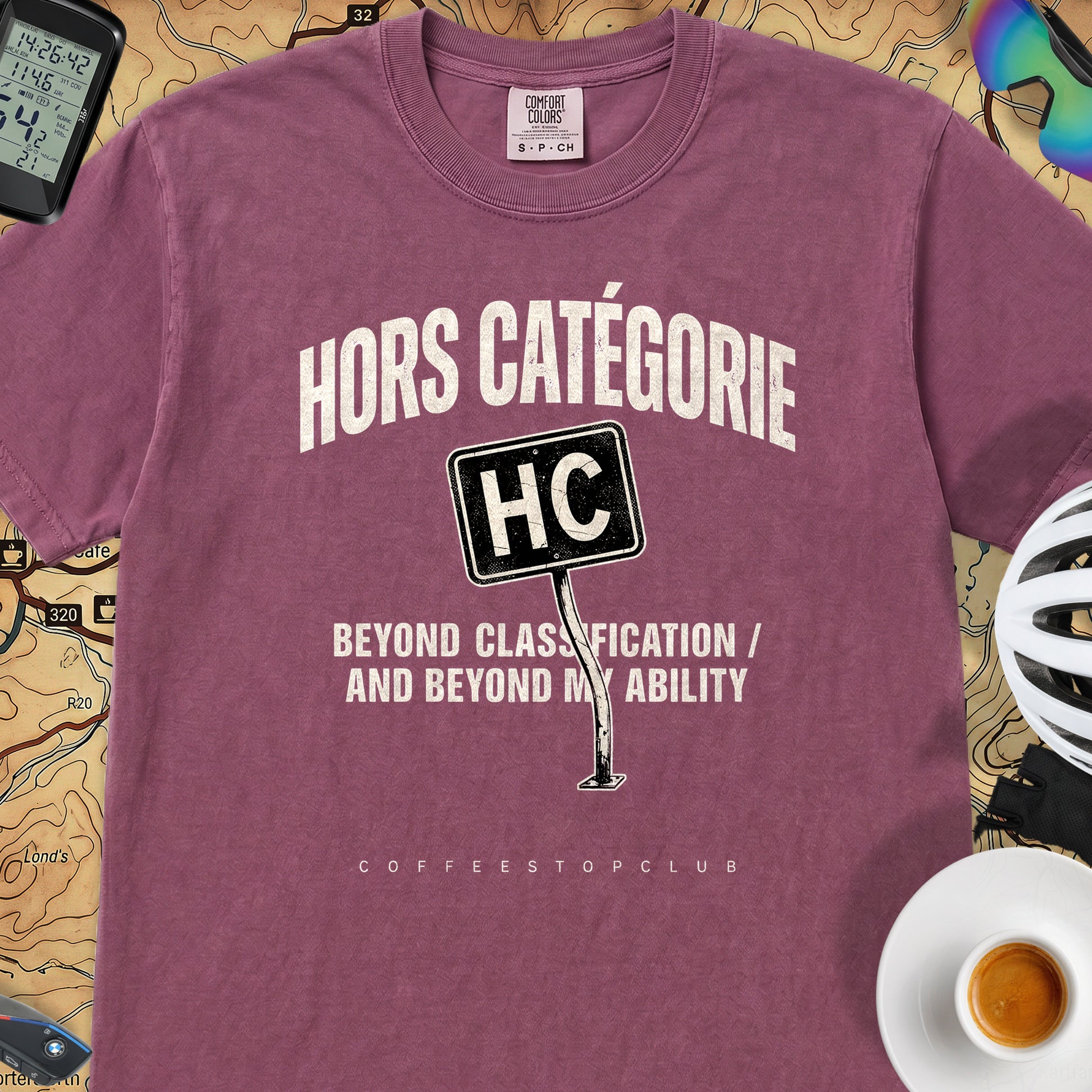 I'm Hors Catégorie Cycling T-Shirt — Berry