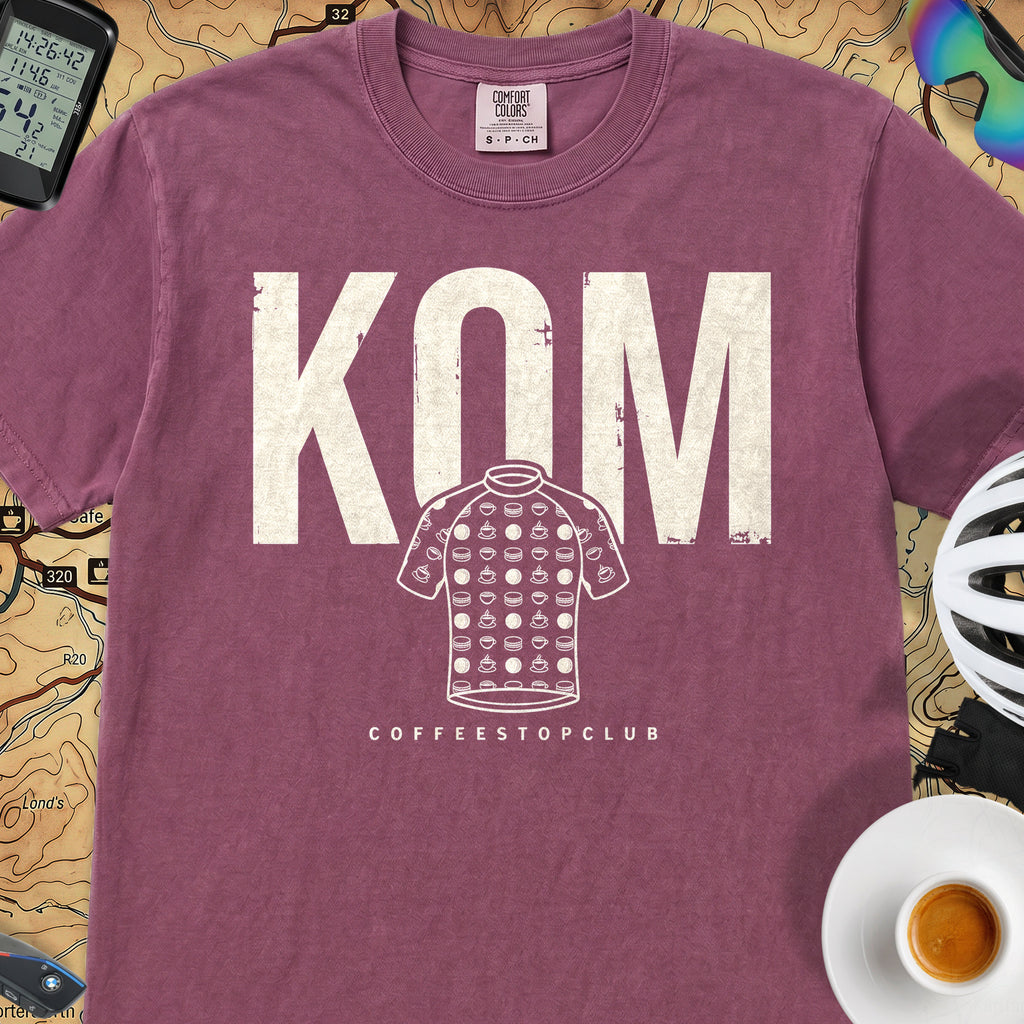 KOM Cake Stop Cycling T-Shirt — Berry