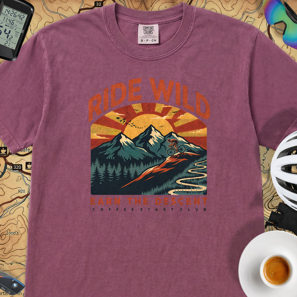 Ride Wild Cycling T-Shirt — Berry