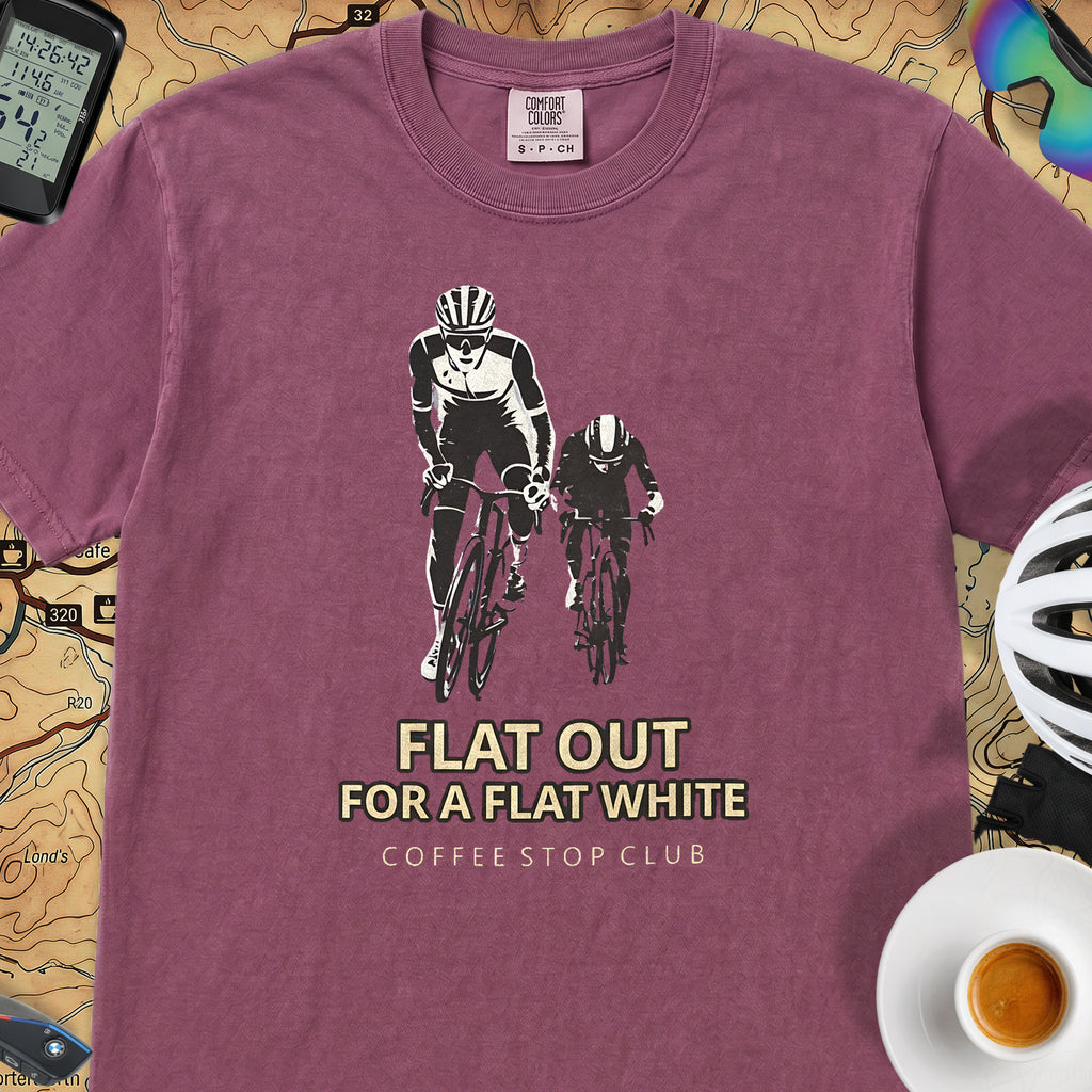Flat Out For a Flat White Cycling T-Shirt