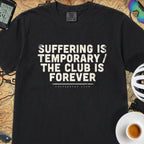 Suffering is Temporary Cycling T‑Shirt — Black