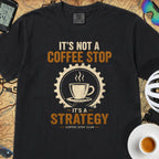 Coffee Stop Strategy Cycling T-Shirt — Black