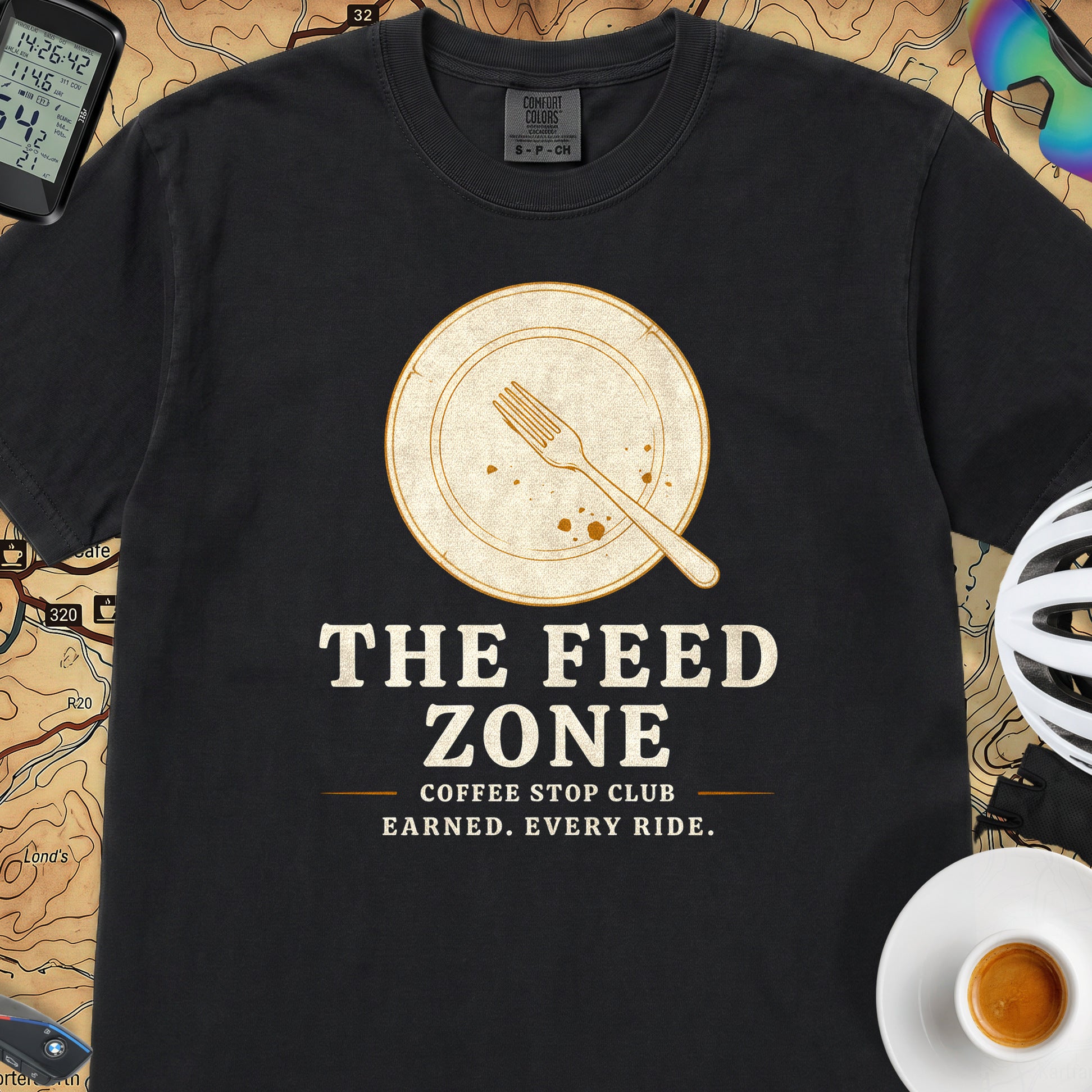 The Feed Zone Cycling T-Shirt — Black