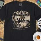 Sponsored by Cappuccino Cycling T-shirt — Black