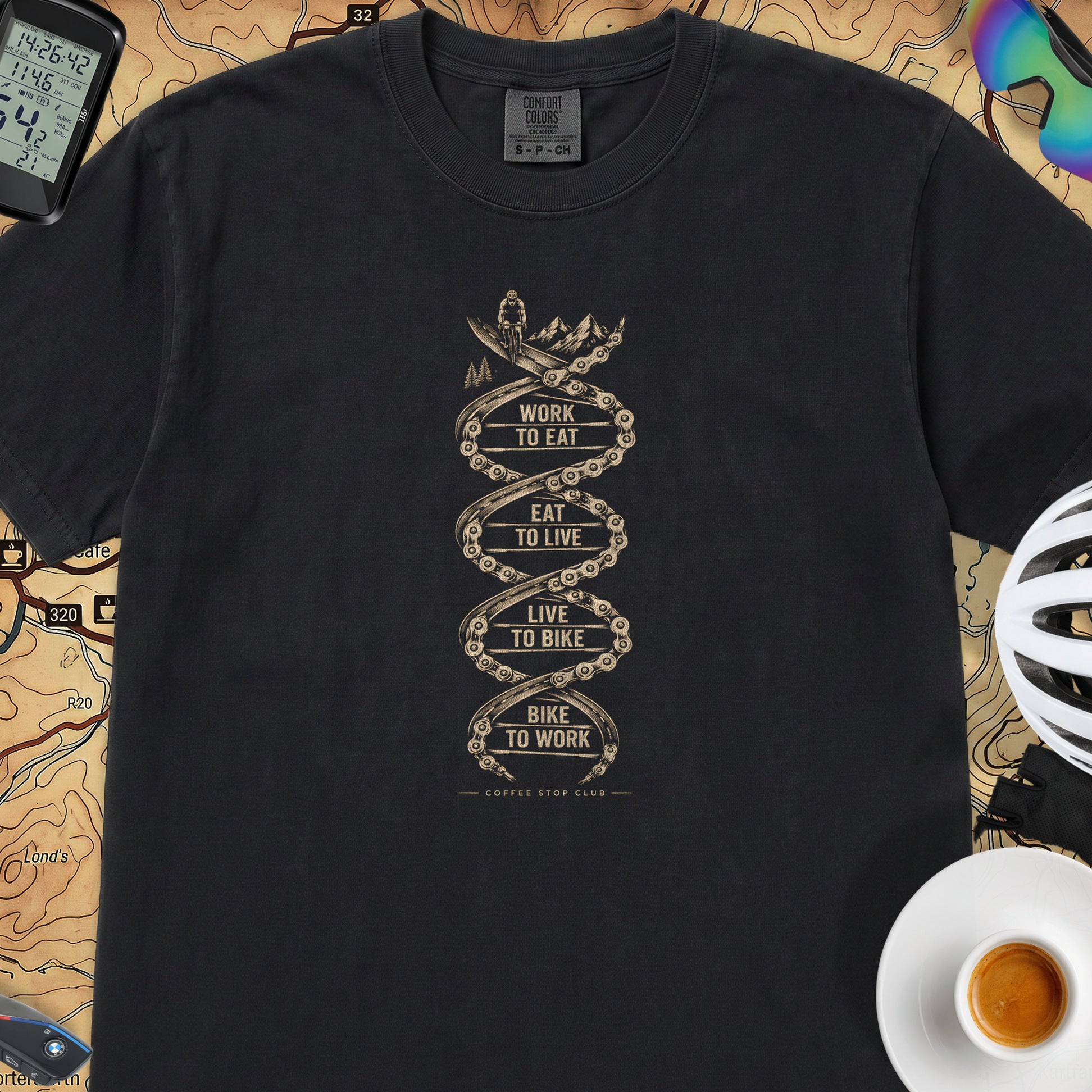 Live to Bike Cycling T‑Shirt — Black