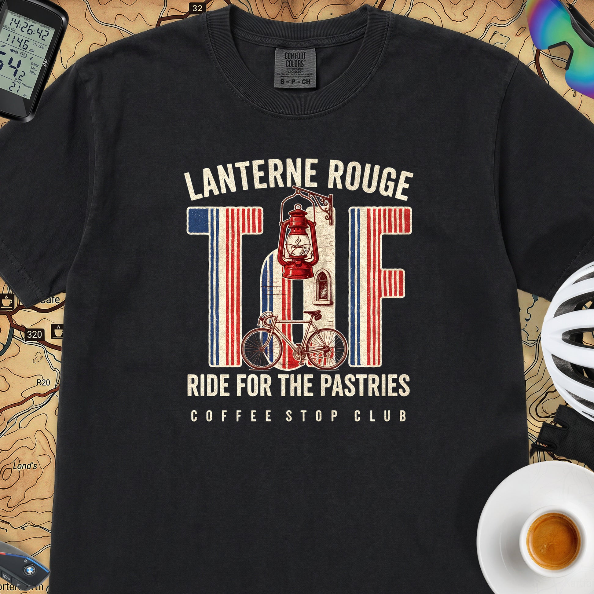 Lanterne Rouge II TdF Cycling T-Shirt — Black