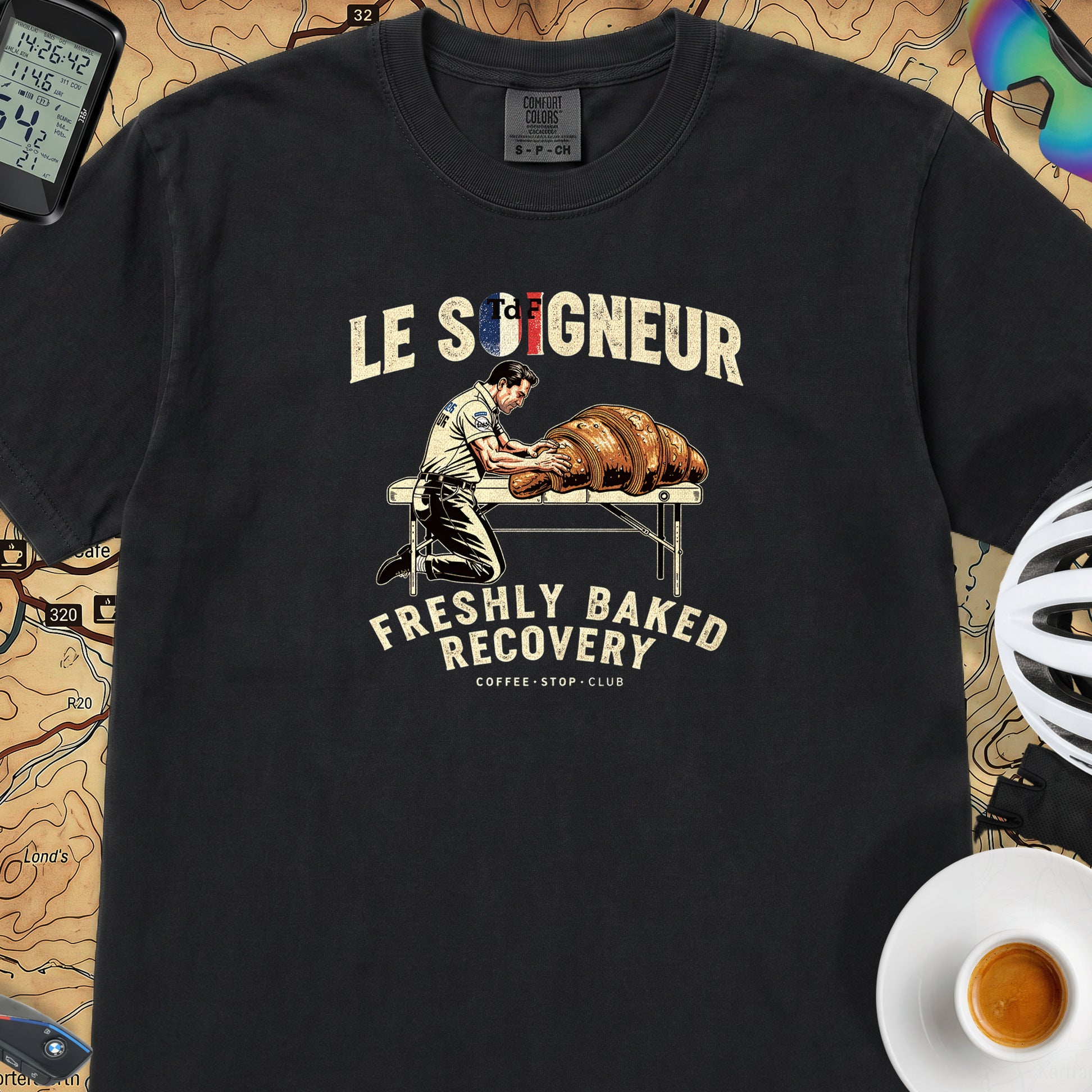 Soigneur Recovery TdF Cycling T-Shirt — Black