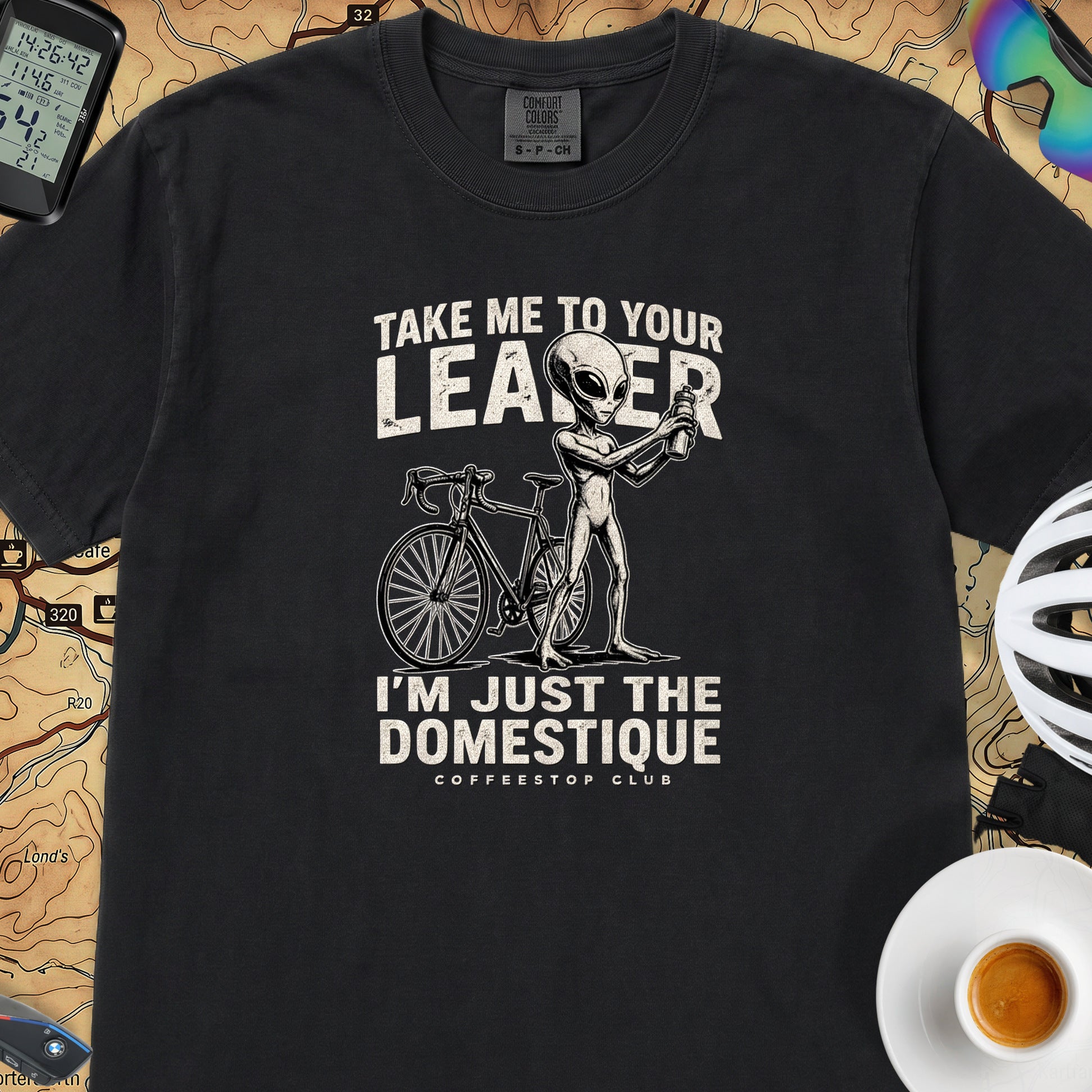 Domestique Alien Cycling T-Shirt — Black