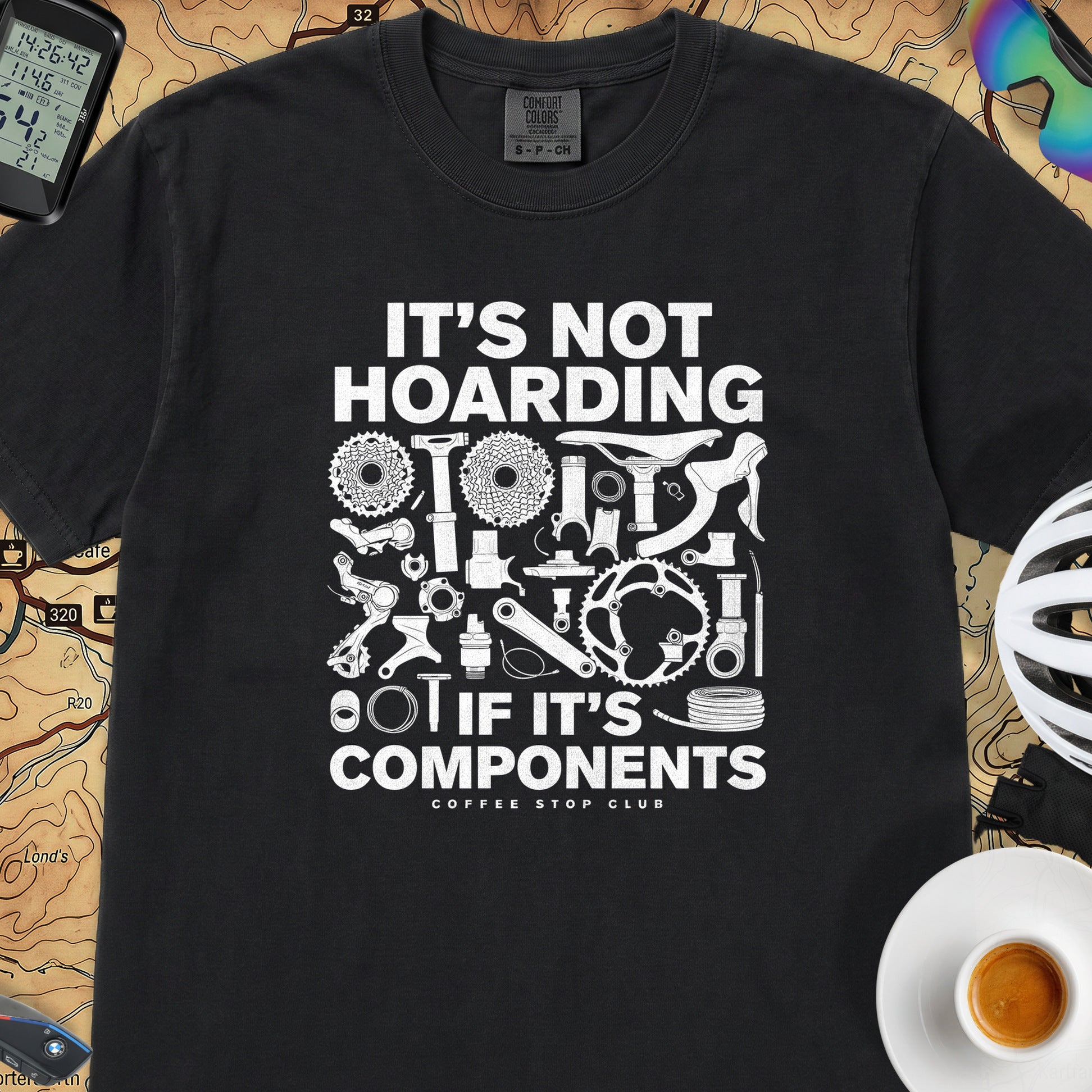 It's Not Hoarding Cycling T-Shirt — Black