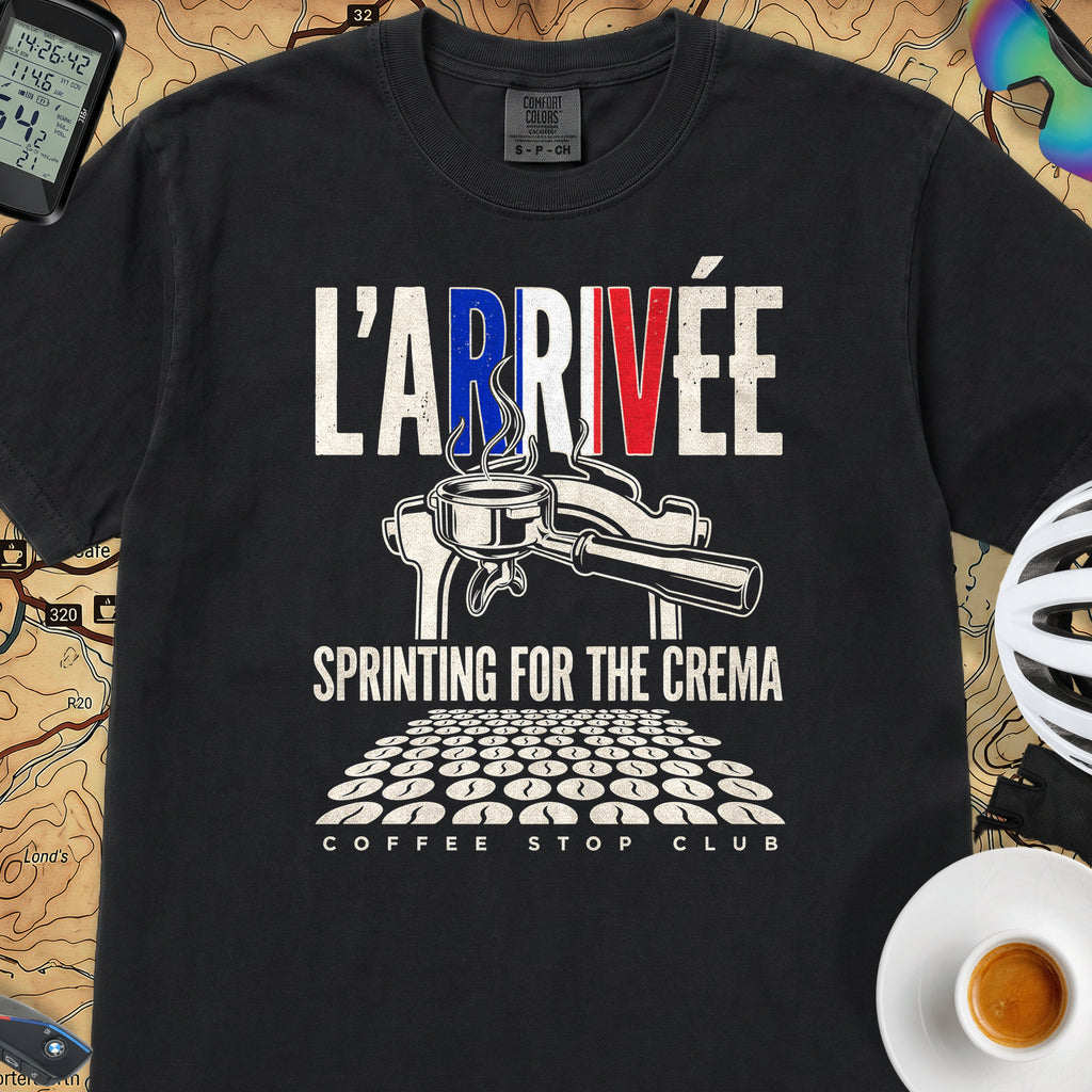 L'Arrivée TdF Cycling T-Shirt — Black