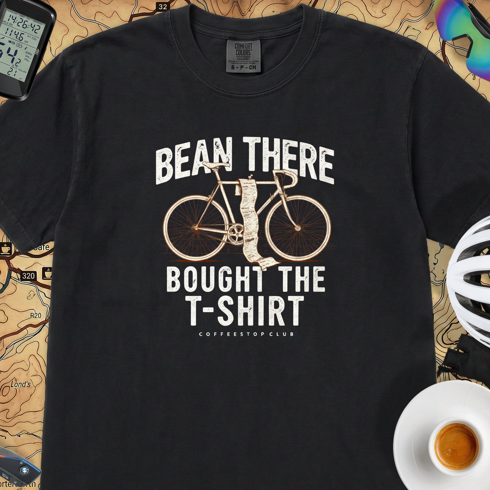 Bean There Cycling T-Shirt — Black