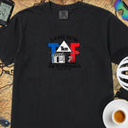 1km to the Croissants TdF Cycling T-Shirt — Black