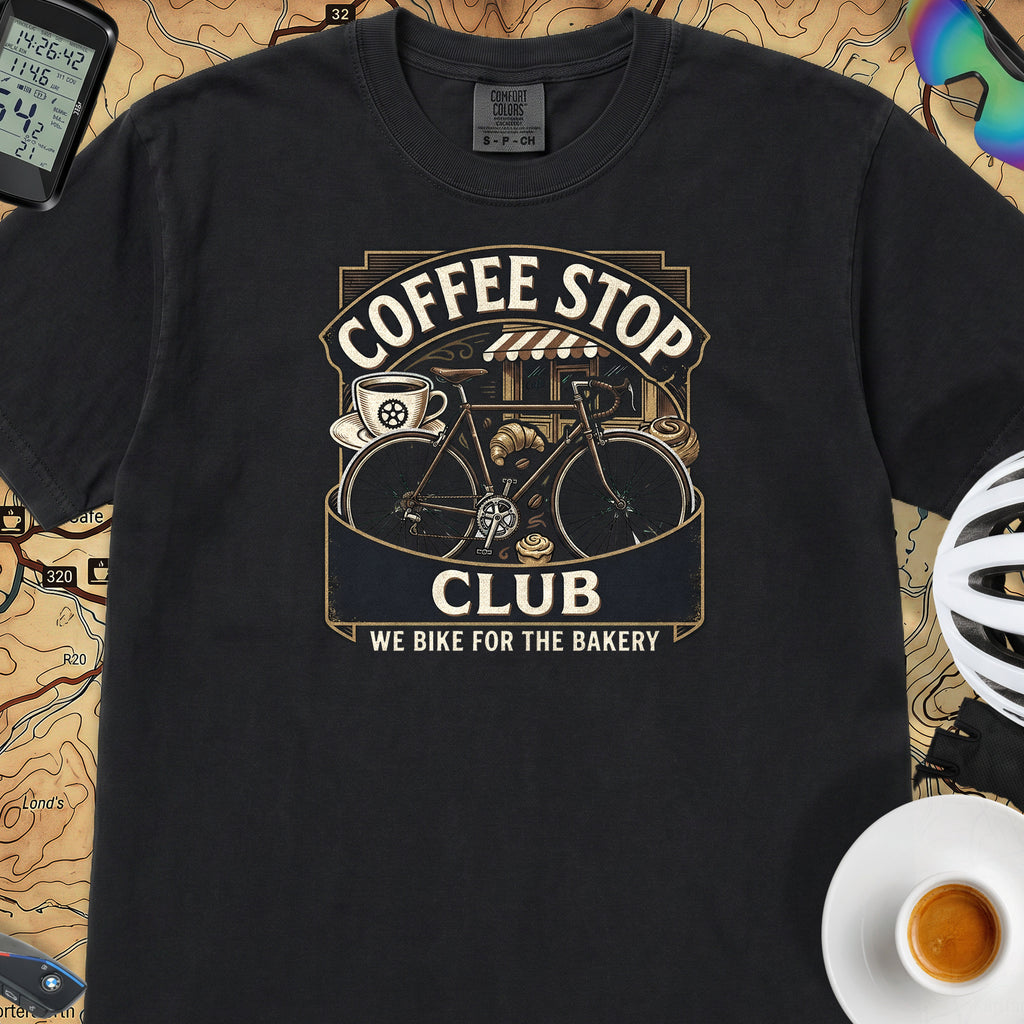We Ride for the Bakery T-Shirt — Black