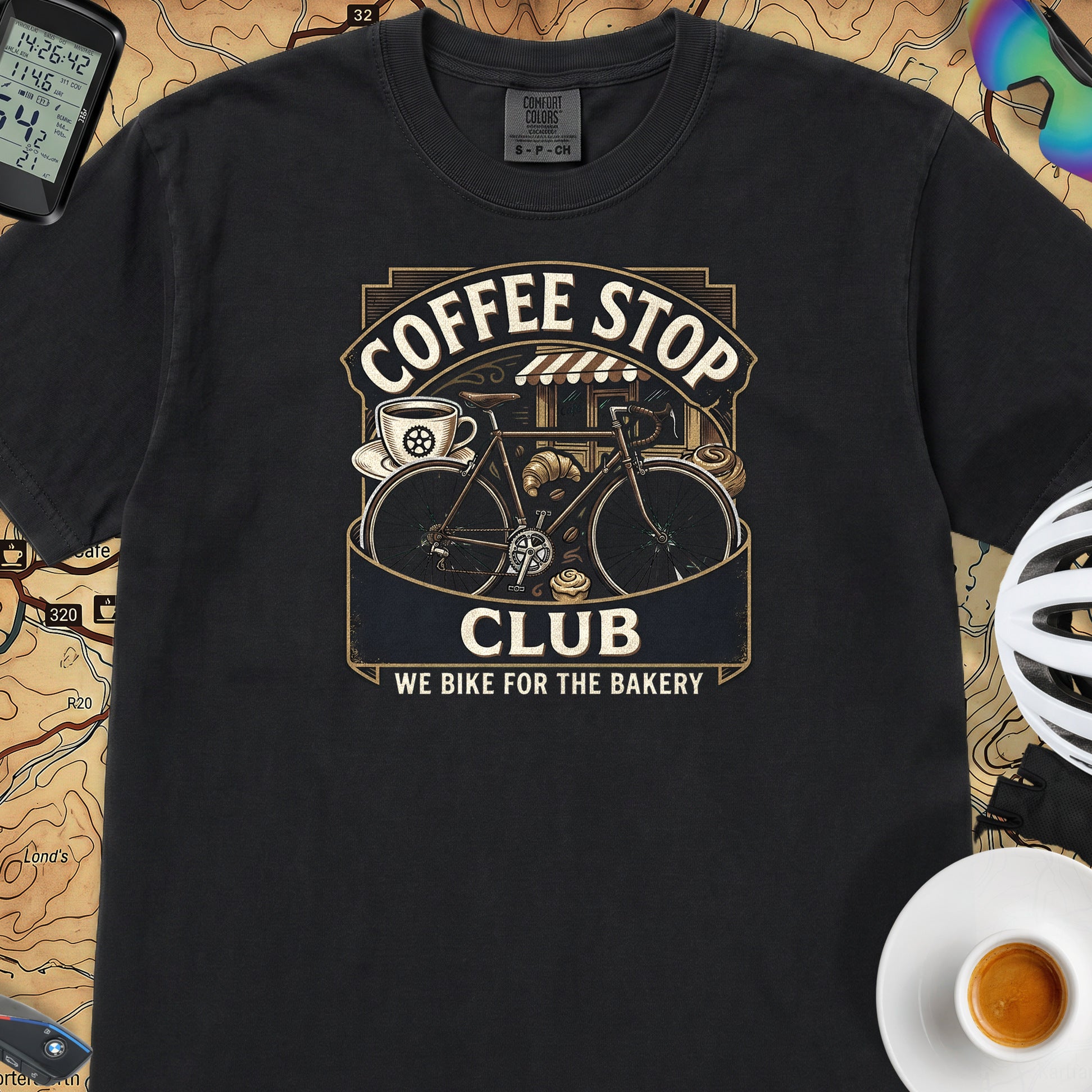 We Ride for the Bakery T-Shirt — Black