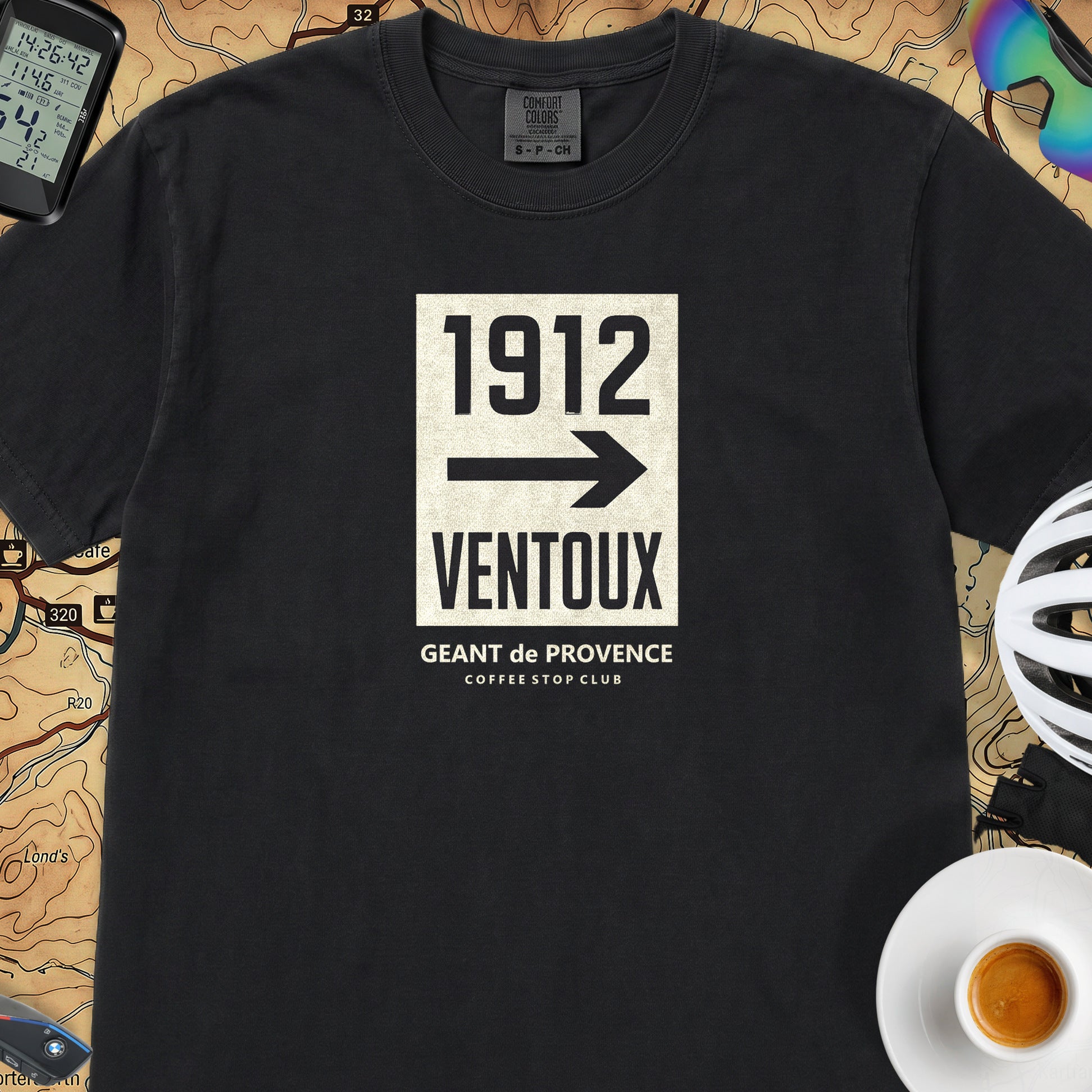 Ventoux 1912 T‑Shirt — Black