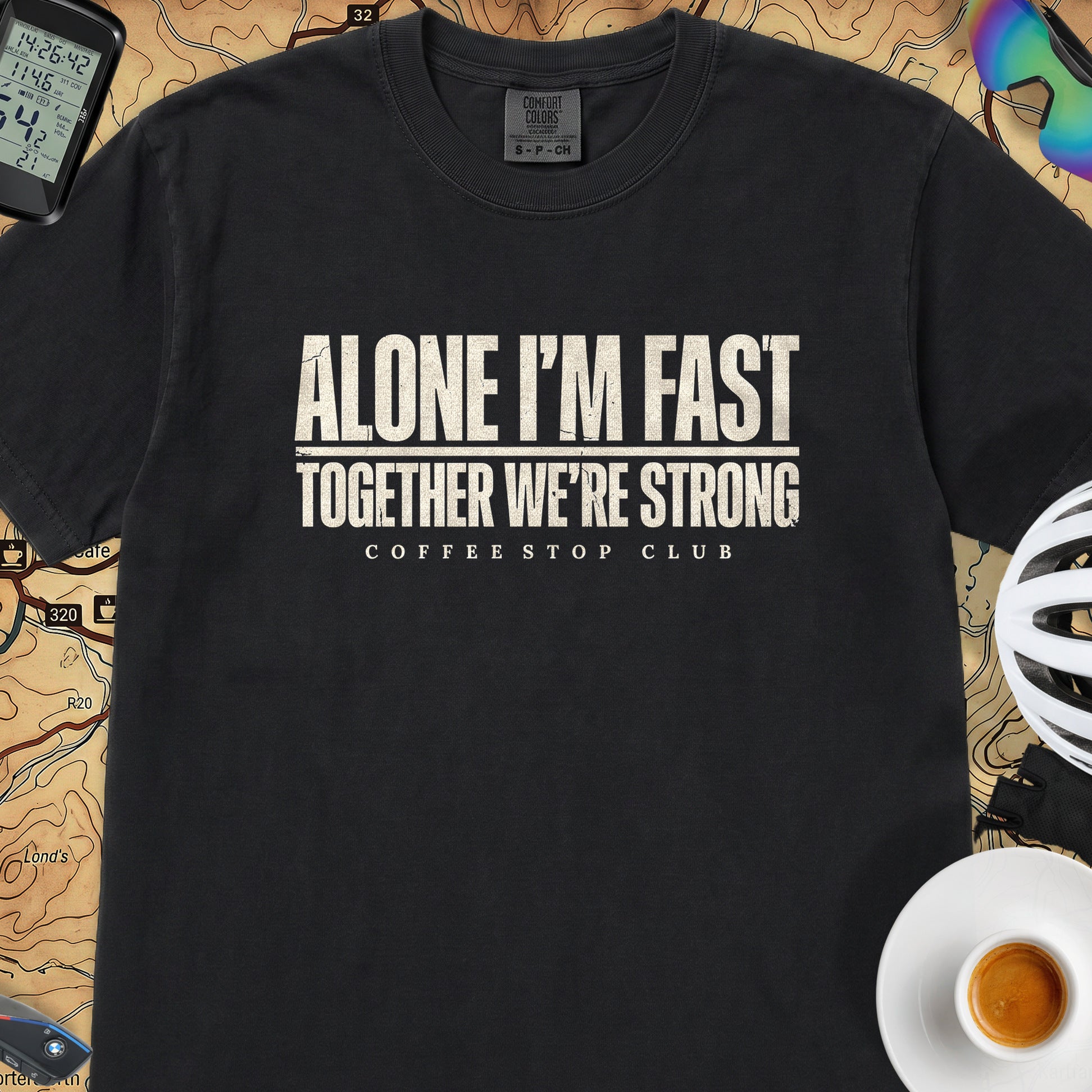 Alone I'm Fast T‑Shirt — Black