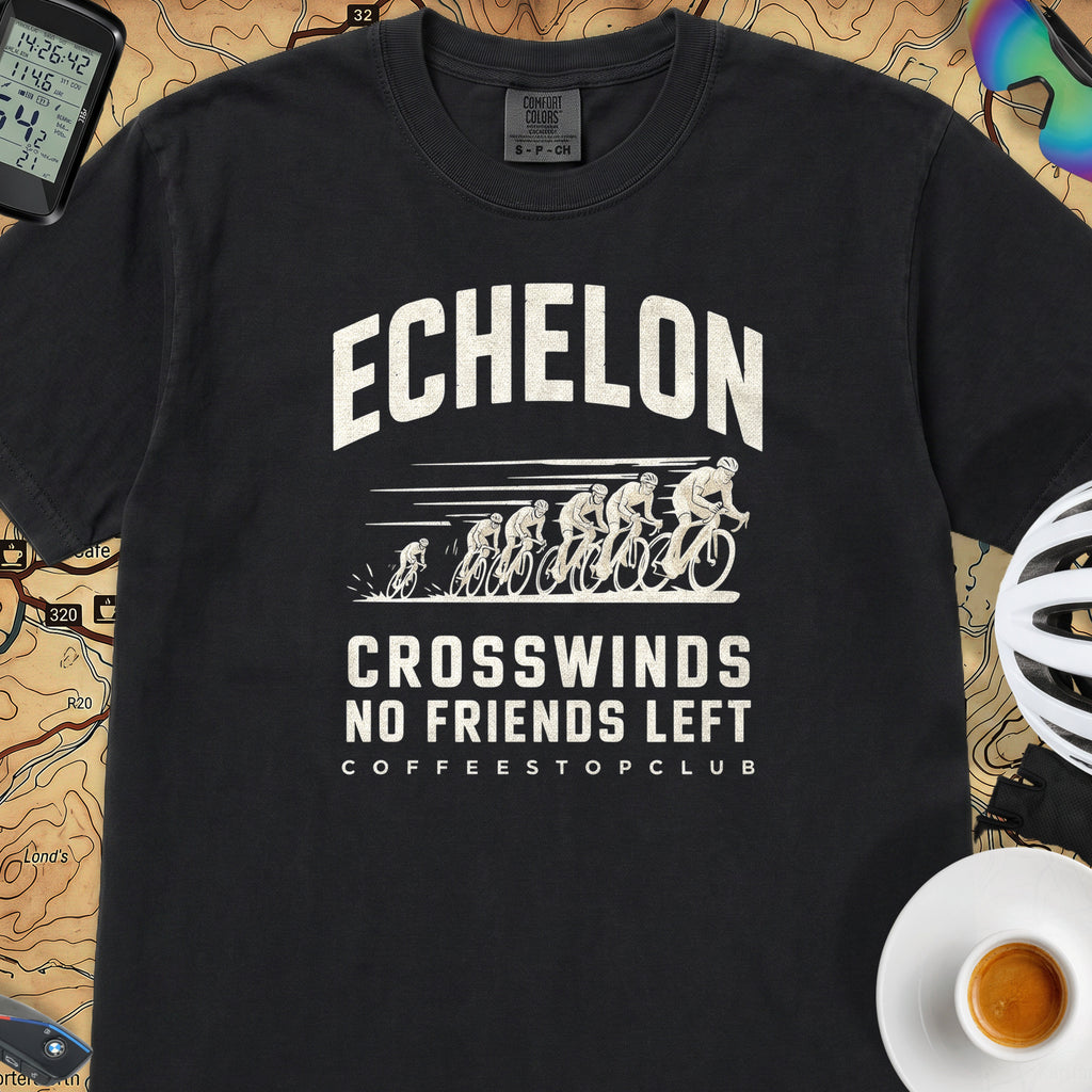 Headwinds & No Friends Cycling T-Shirt — Black