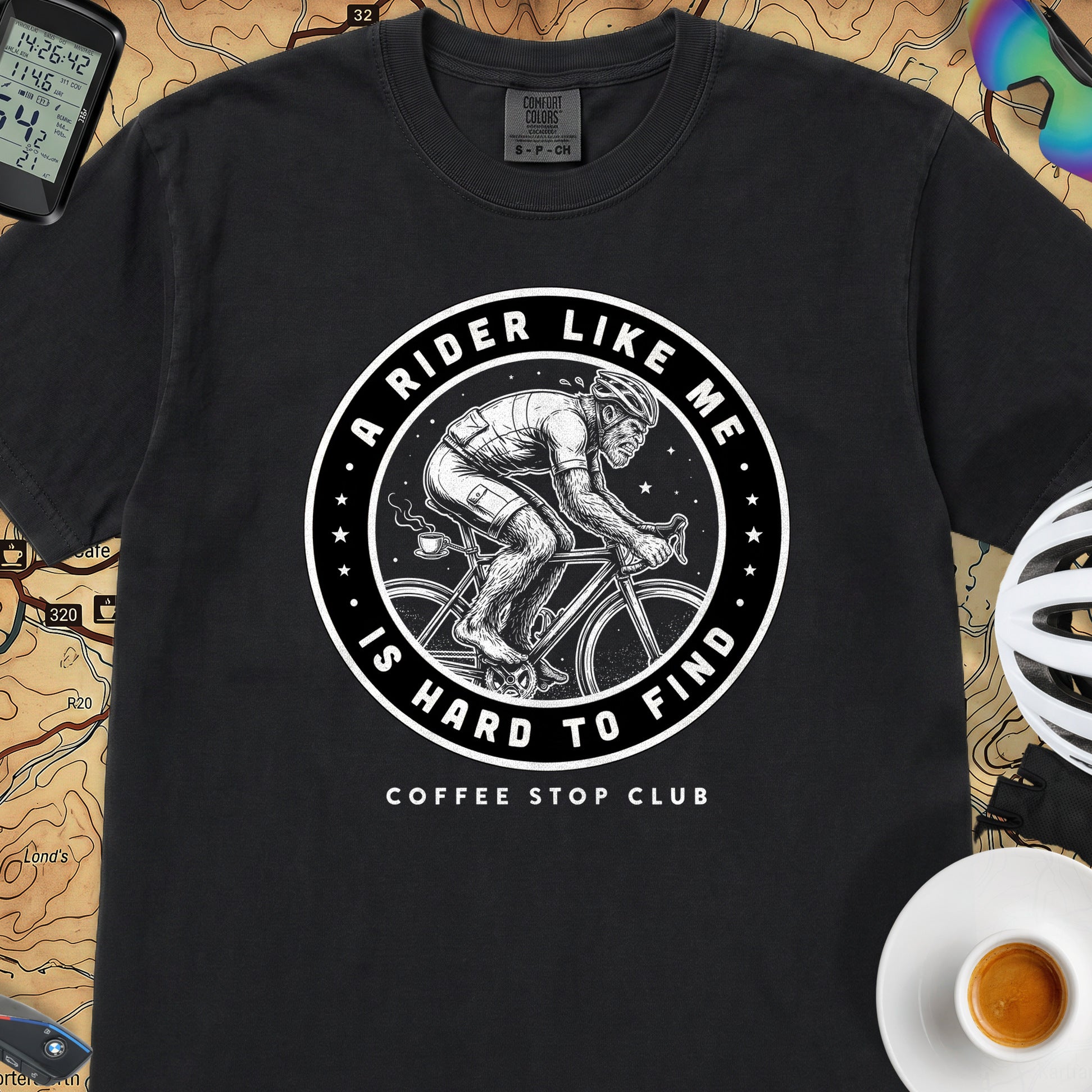BigFoot Cyclist T‑Shirt — Black