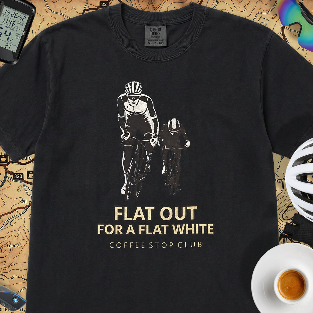 Flat Out For a Flat White Cycling T-Shirt