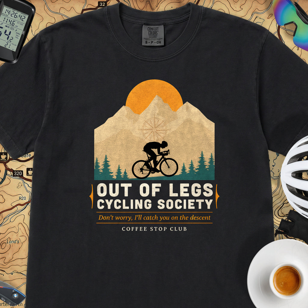 Out of Legs Cycling T-Shirt — Black