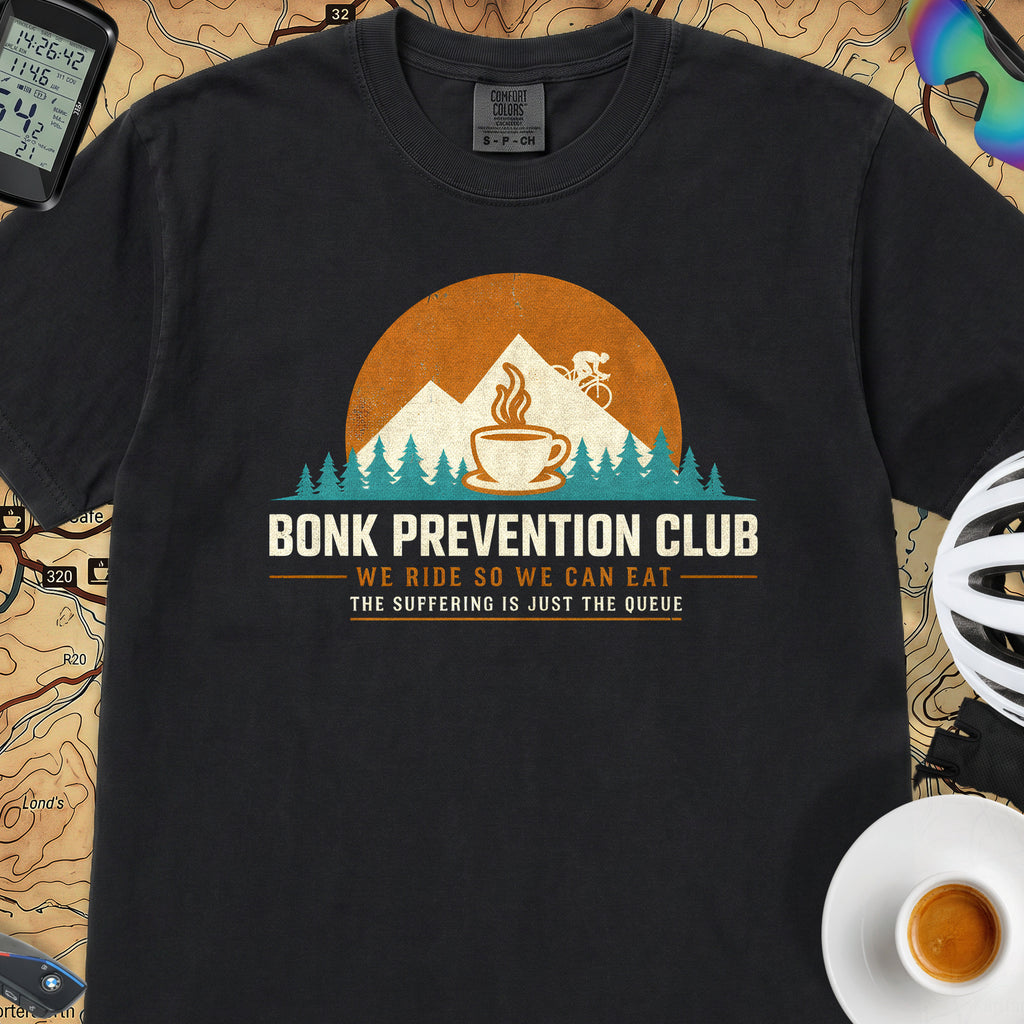Bonk Prevention Cycling T-Shirt — Black