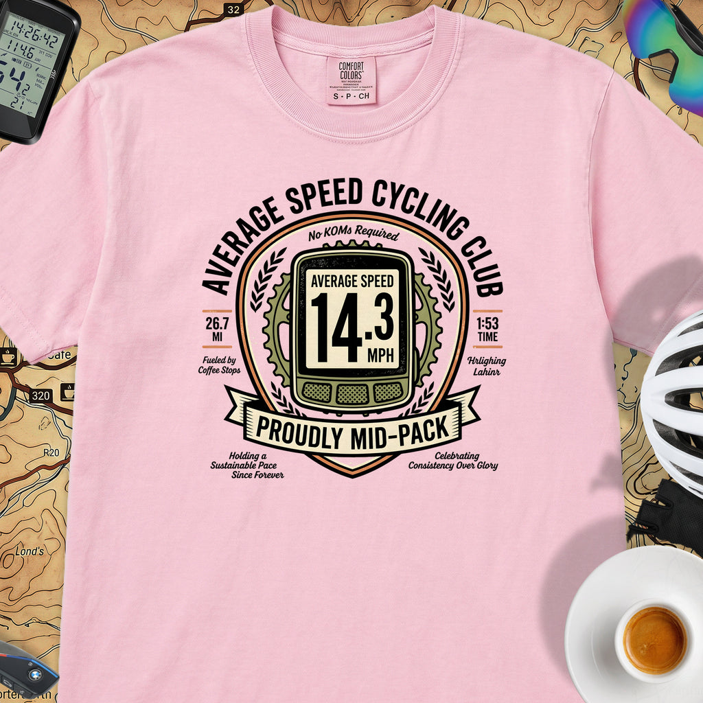 Average Speed Cycling T-Shirt — Blossom