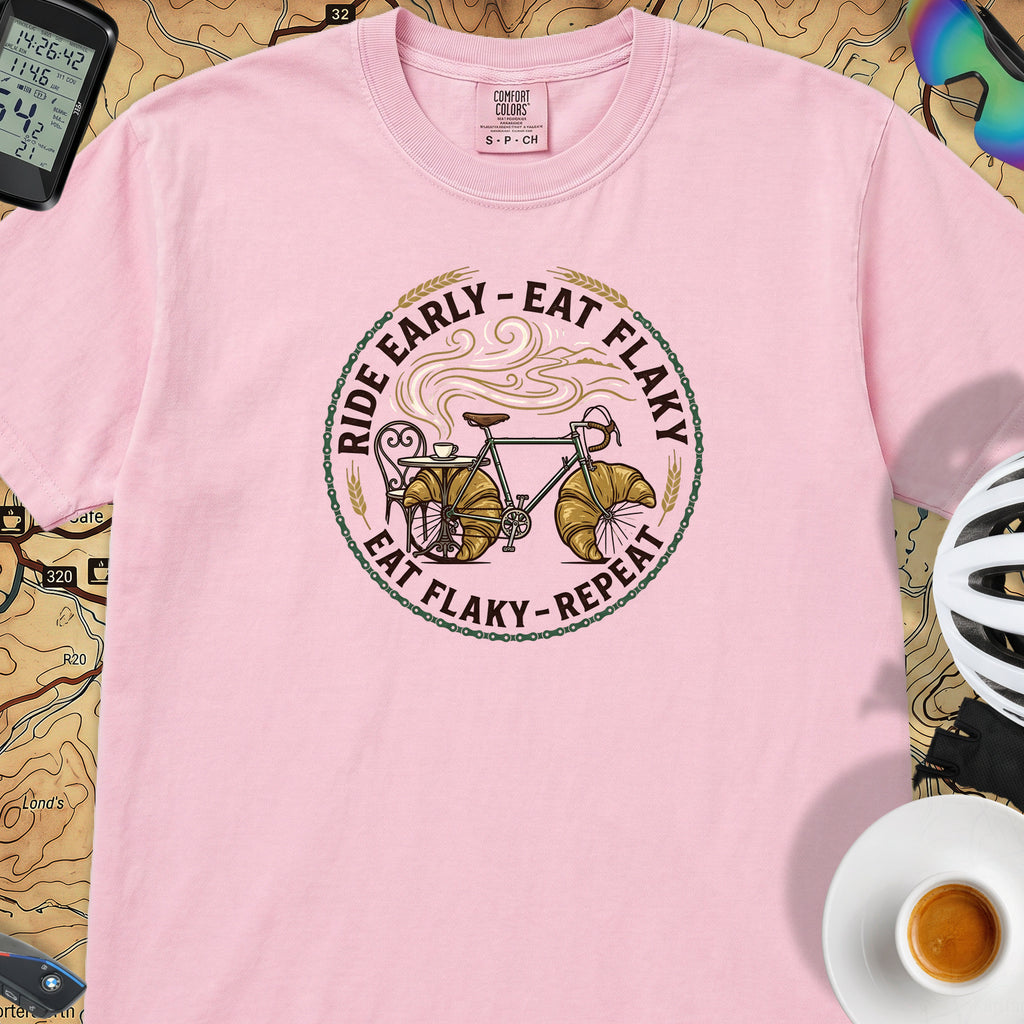 Ride Early Eat Flaky T-Shirt — Blossom
