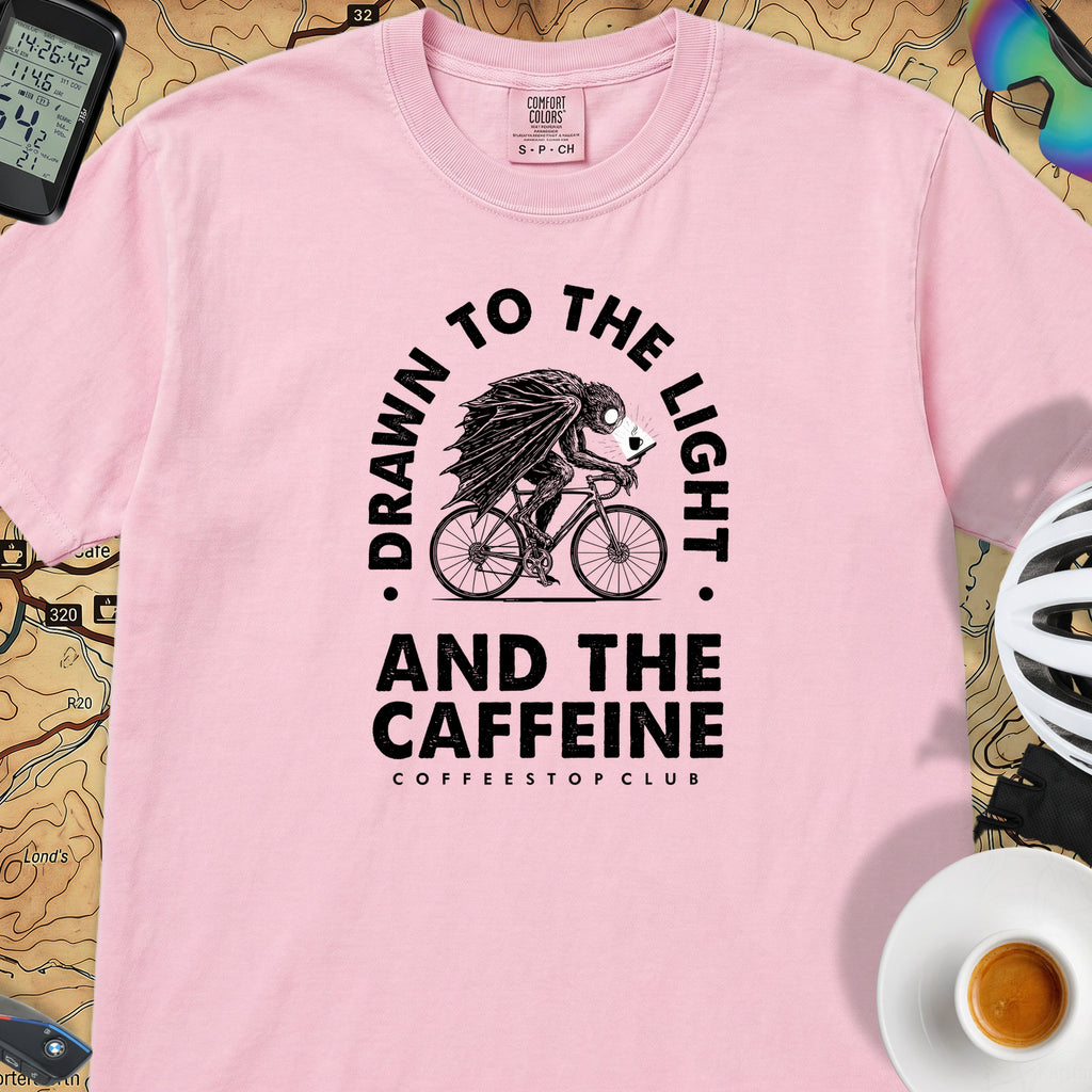 Drawn to the Light Cyclist T-Shirt — Blossom