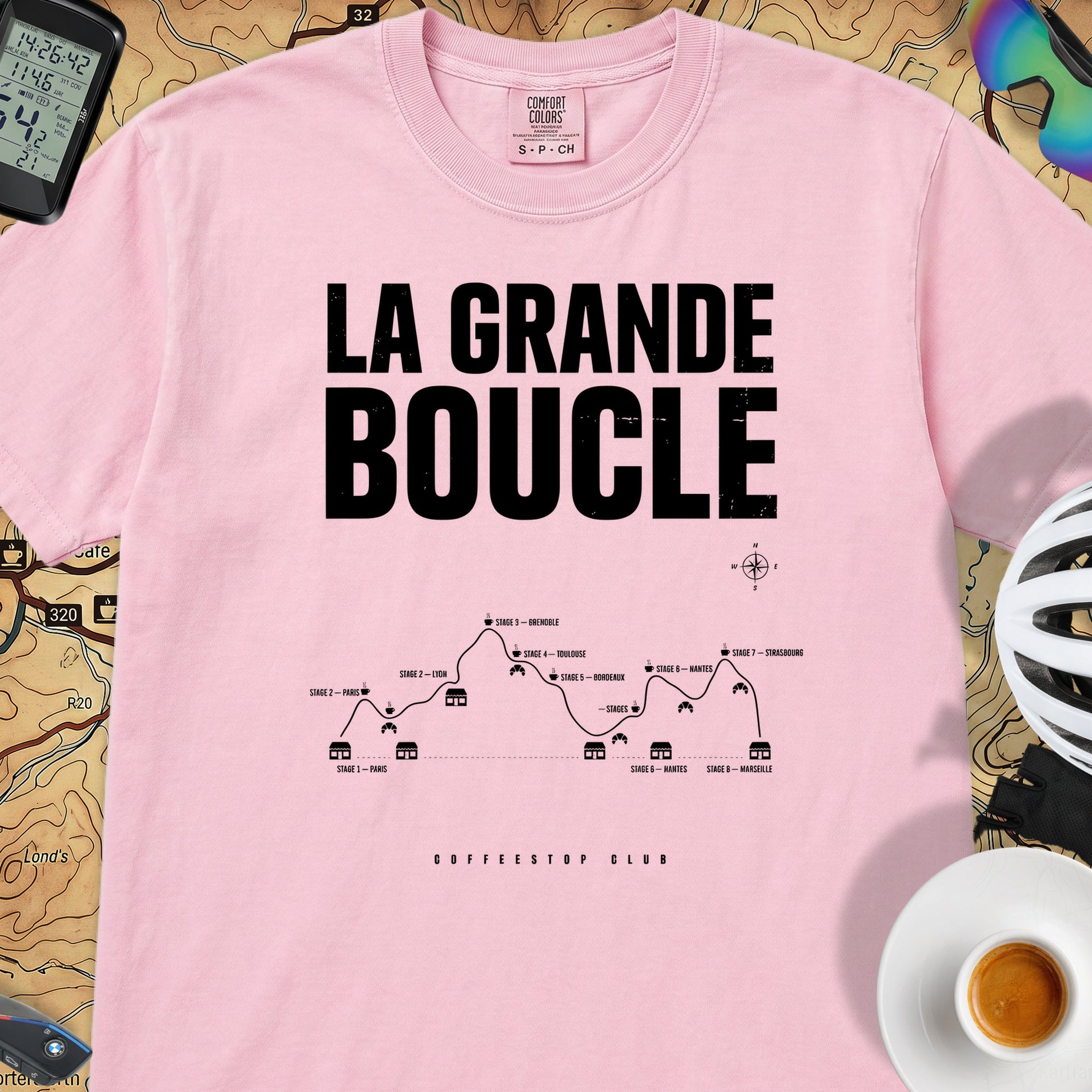 Grande Boucle TdF Cycling T-Shirt — Blossom