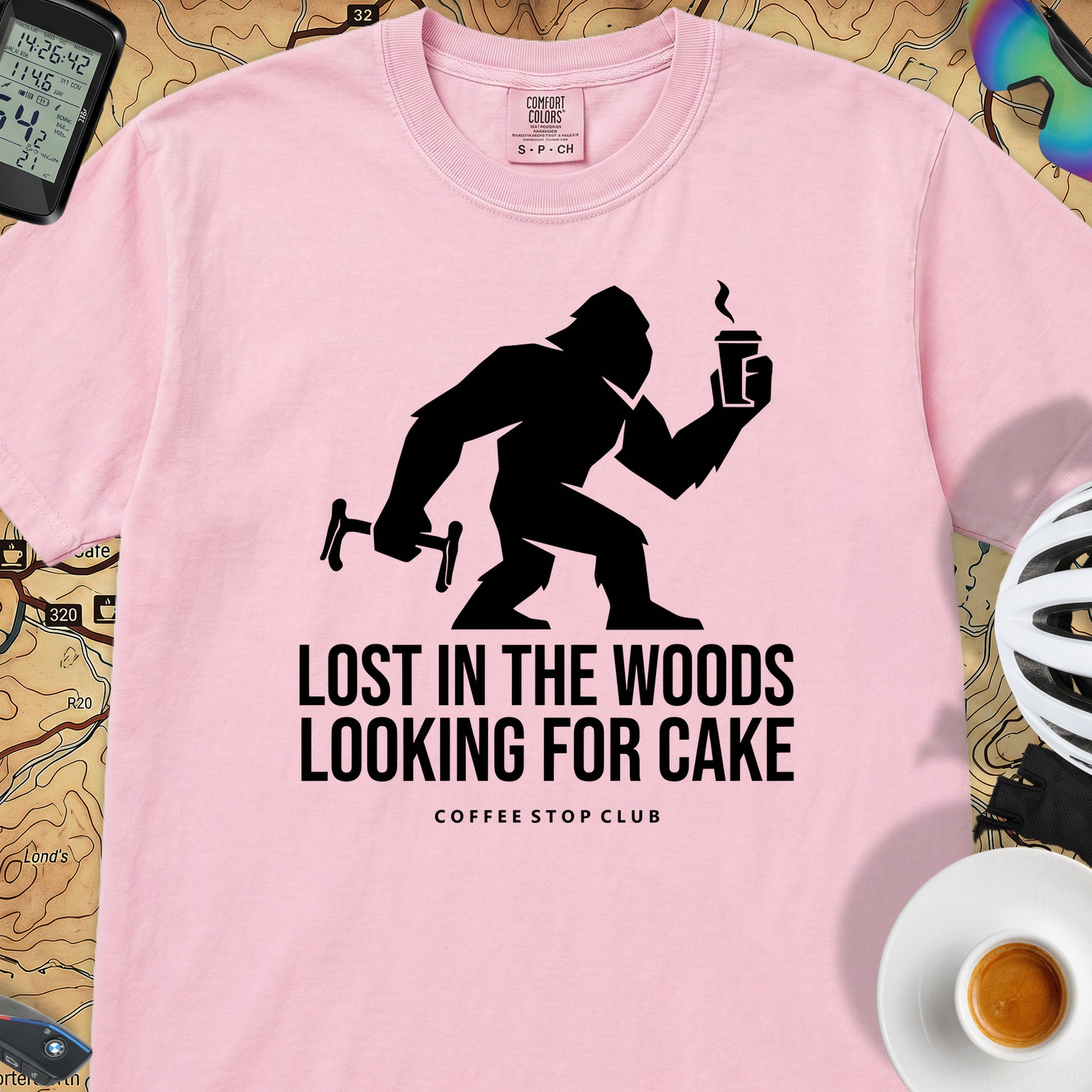Lost in the Woods Bigfoot T‑Shirt — Blossom