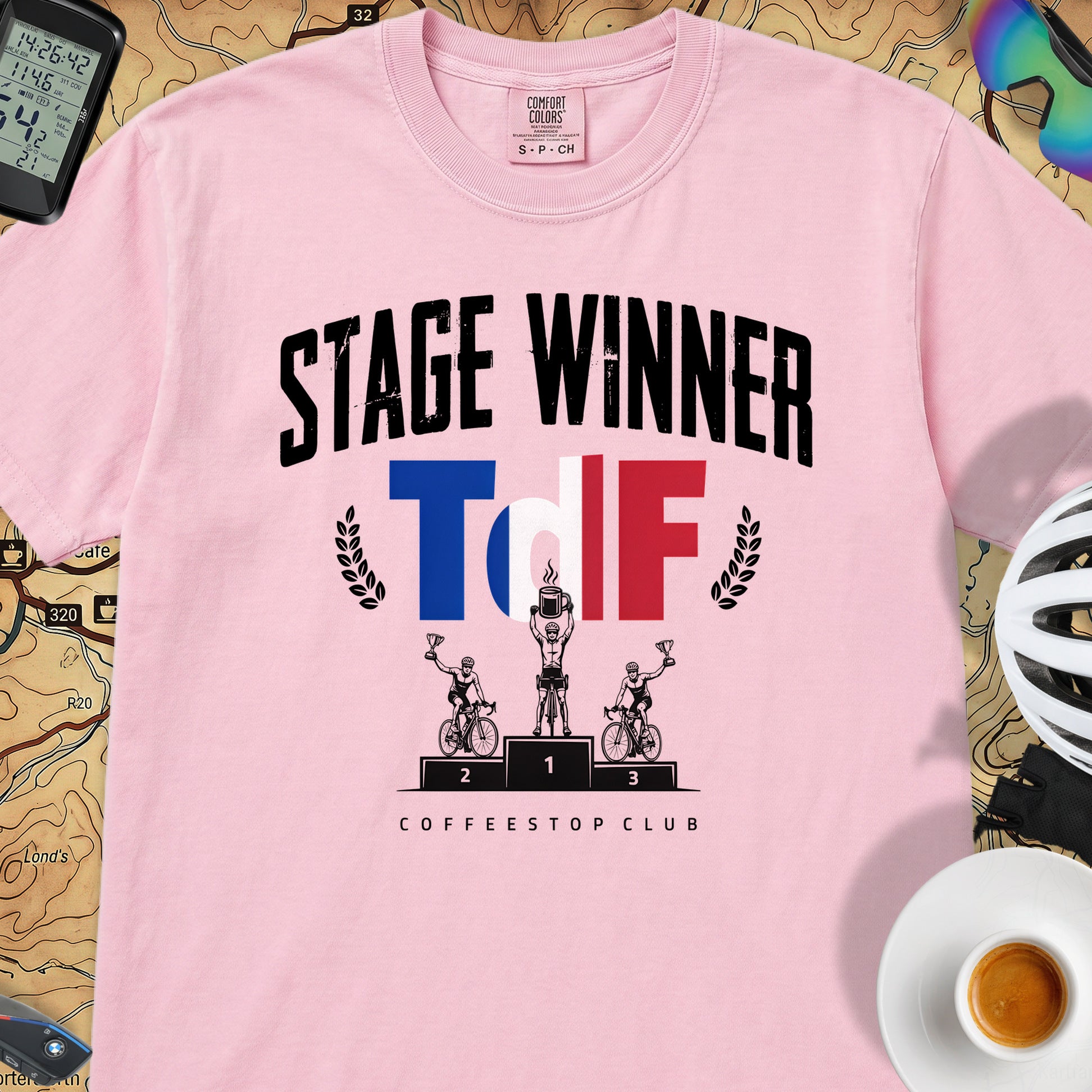 Stage Winner TdF Cycling T-Shirt — Blossom