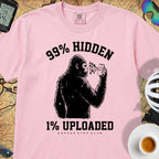 99% Hidden 1% Uploaded Cycling T-Shirt — Blossom