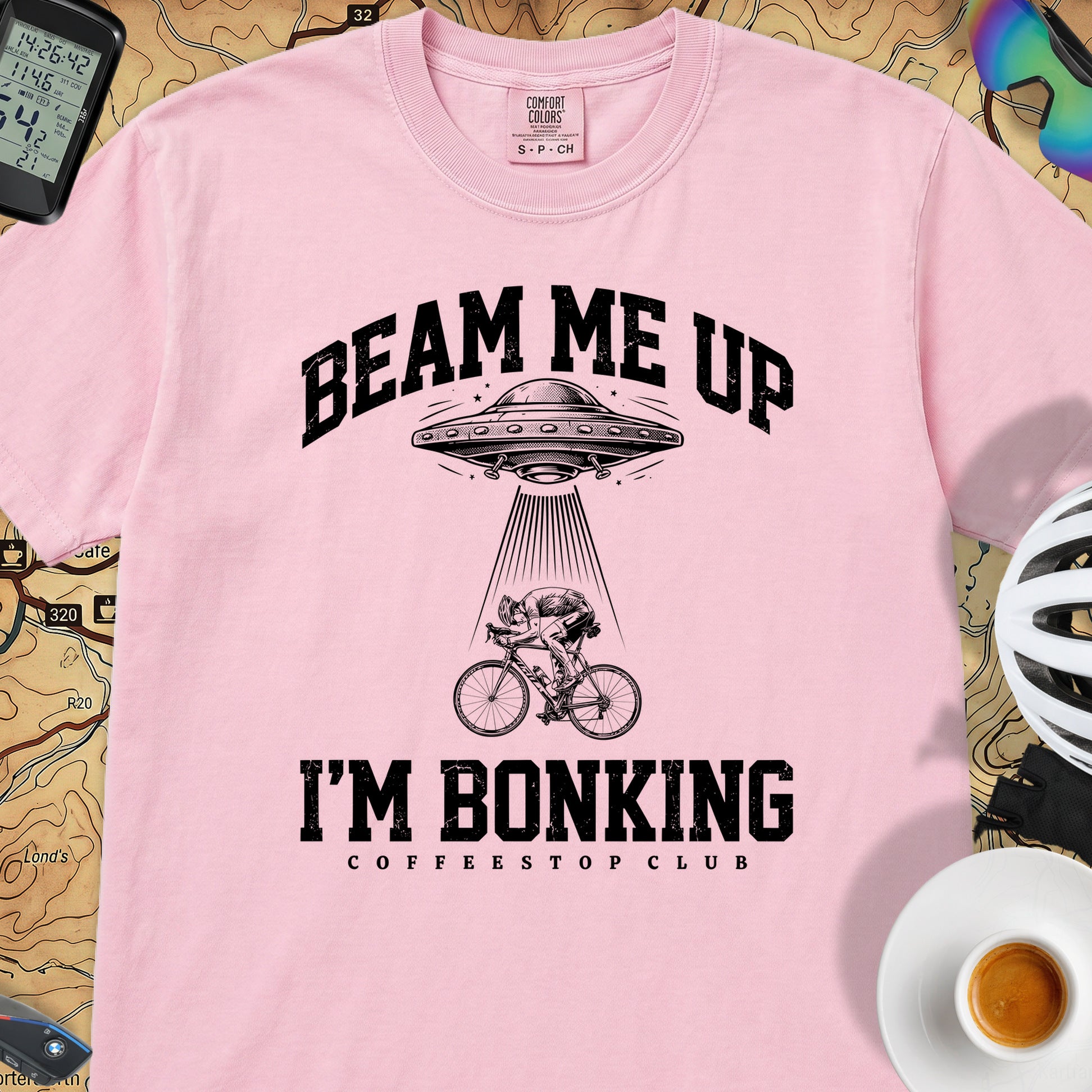 Beam Me Up Bonking Cycling T-Shirt — Blossom