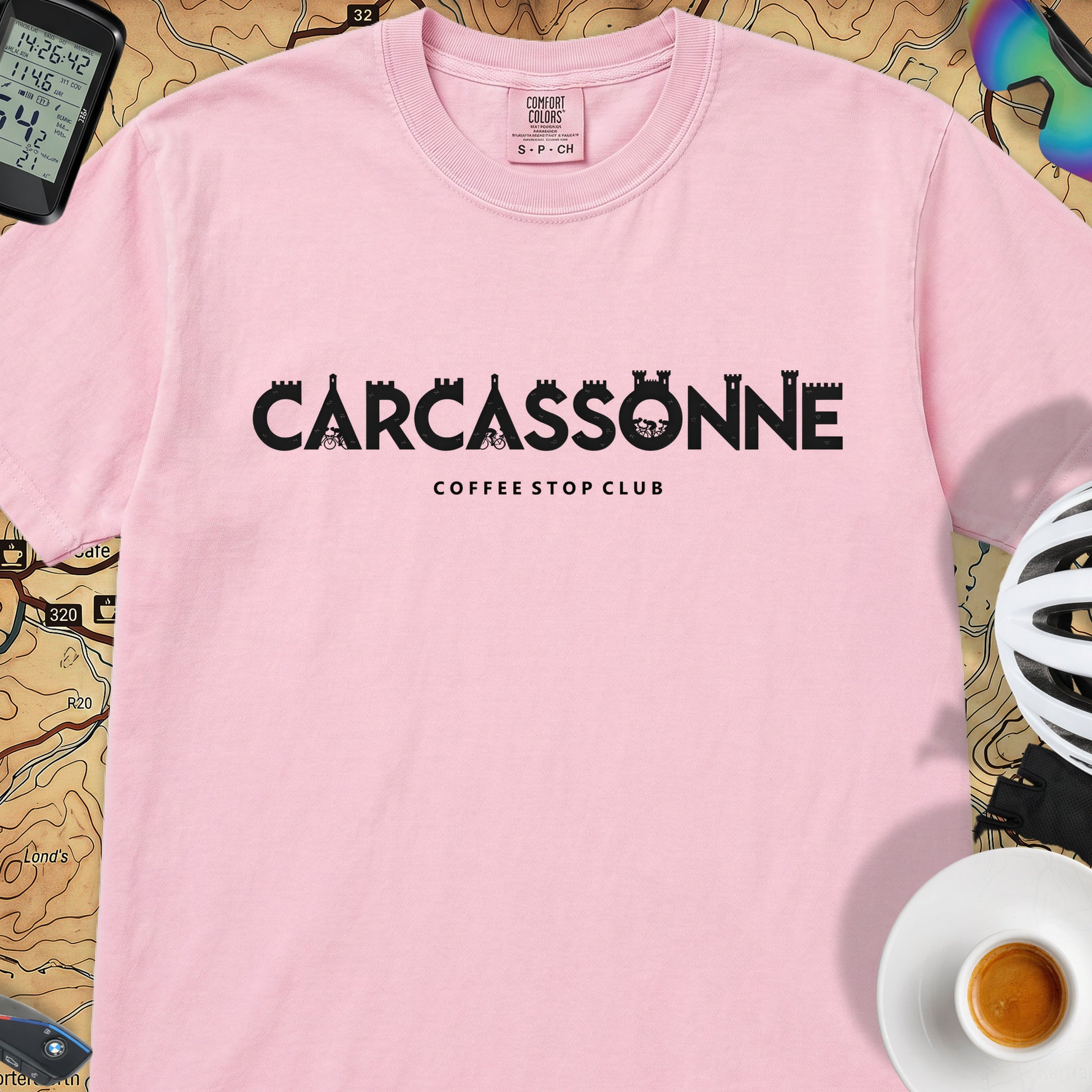 Carcassonne Cycle Tour T-Shirt — Blossom